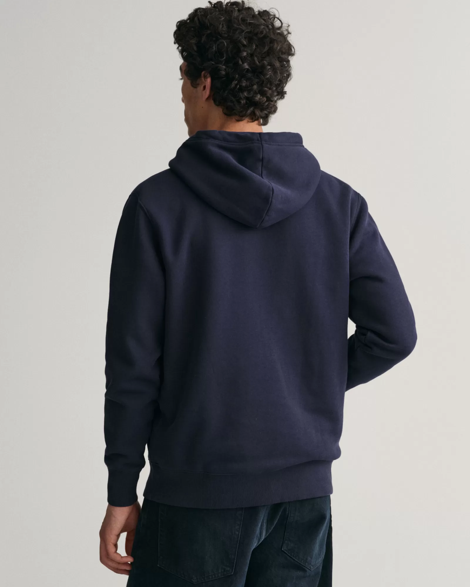 Men GANT Sweatshirts & Hoodies*Embossed Hoodie EVENING BLUE