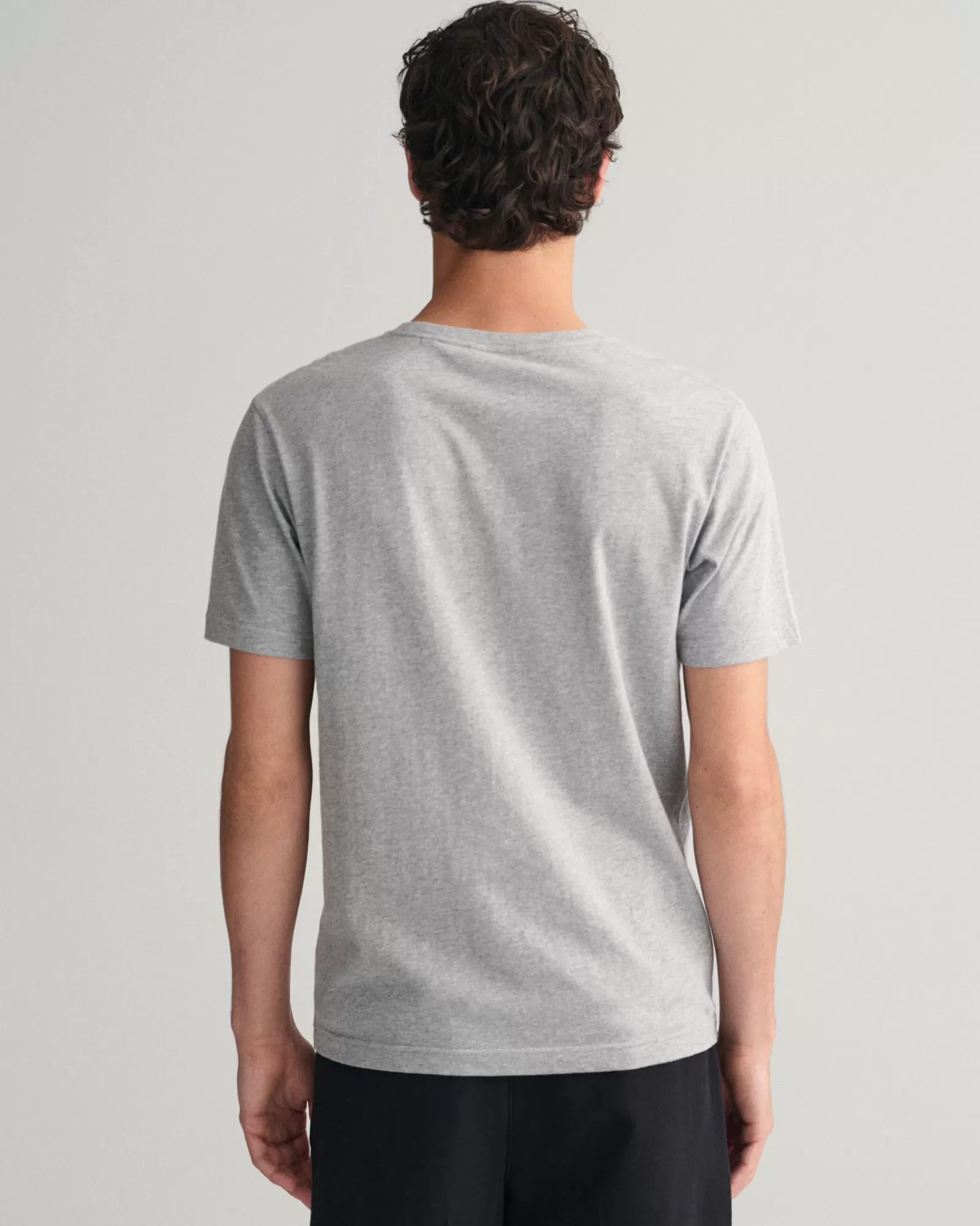 Men GANT T-Shirts*Embroidered Archive Shield T-Shirt GREY MELANGE