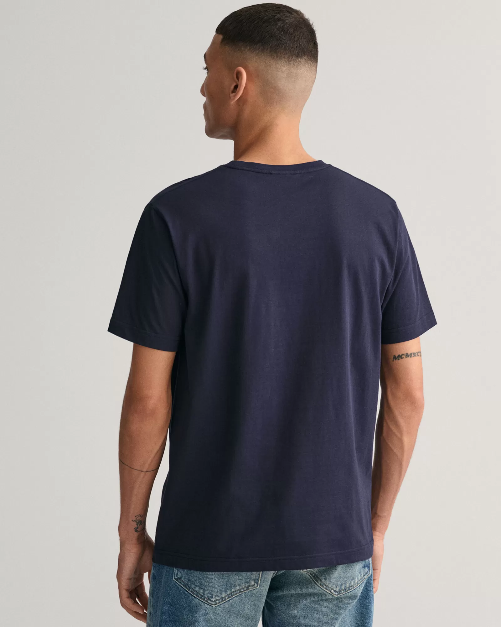 Men GANT T-Shirts*Embroidered Archive Shield T-Shirt EVENING BLUE