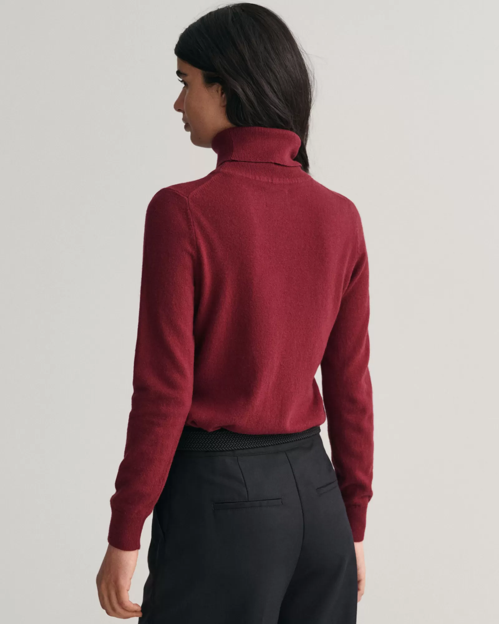 Women GANT Knitwear*Extra Fine Turtleneck Sweater PLUMPED RED