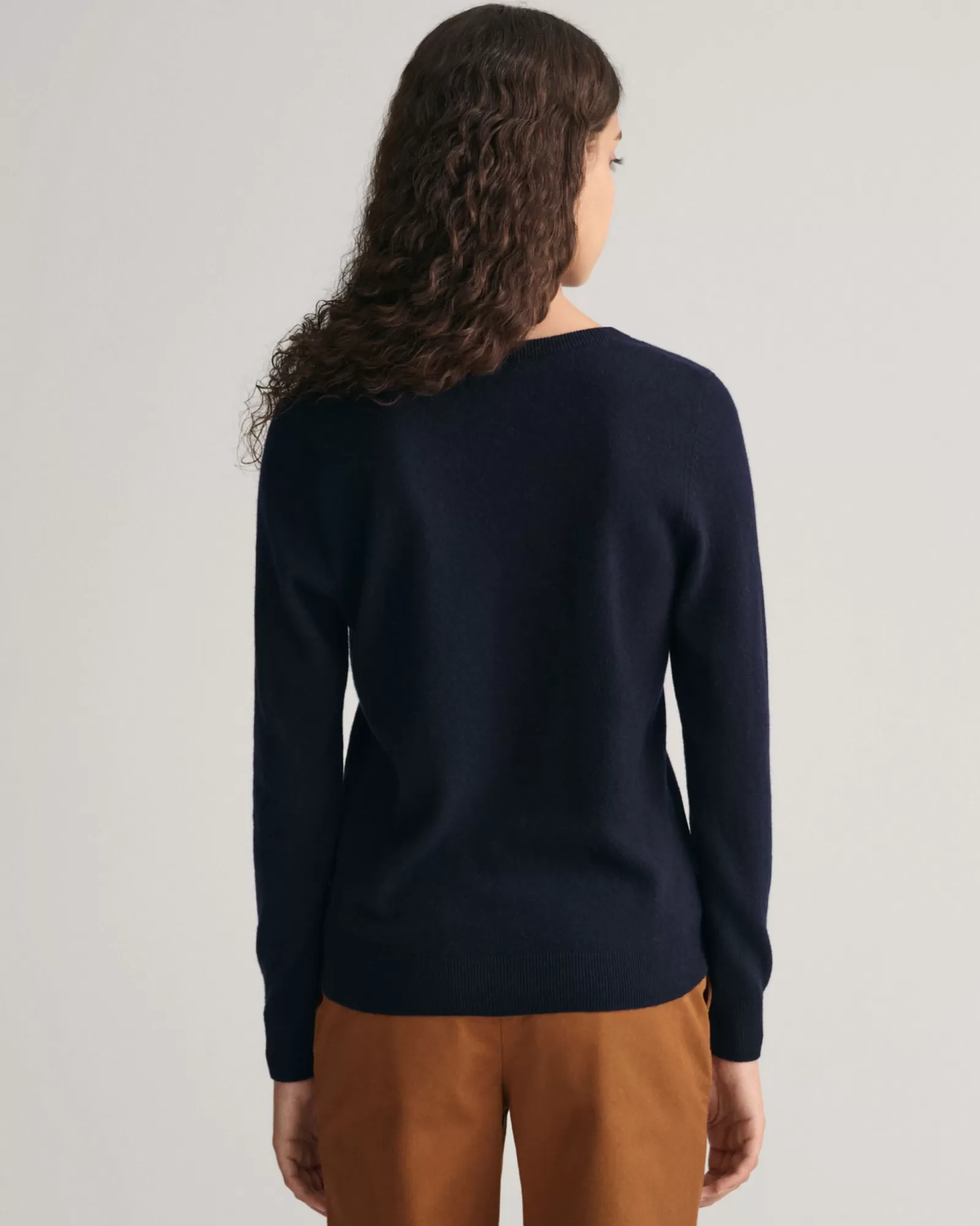 Women GANT Knitwear*Extra Fine V-Neck Sweater EVENING BLUE