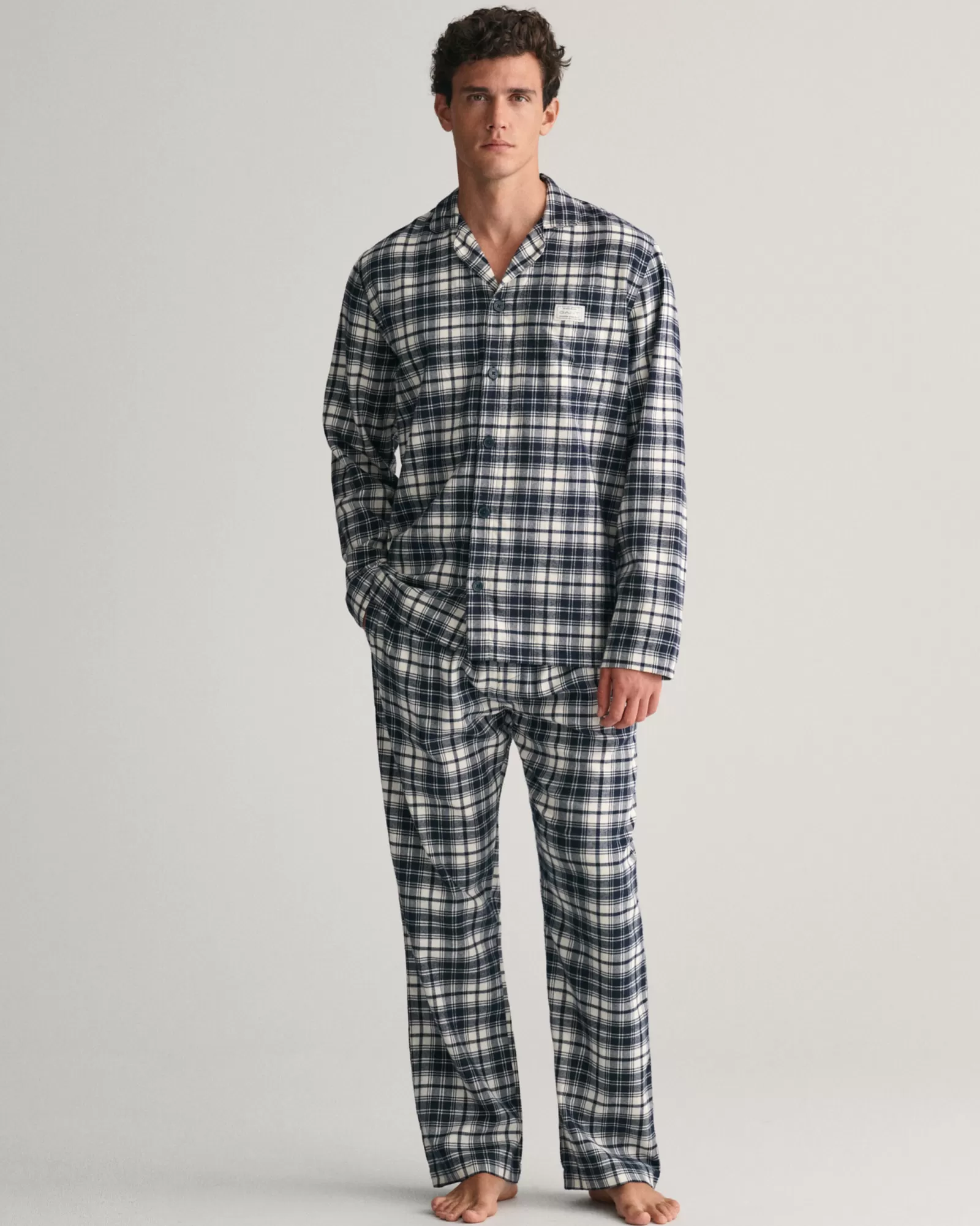 Men GANT Pajamas & Bathrobes*Flannel Pajama Pants & Shirt Gift Box EVENING BLUE