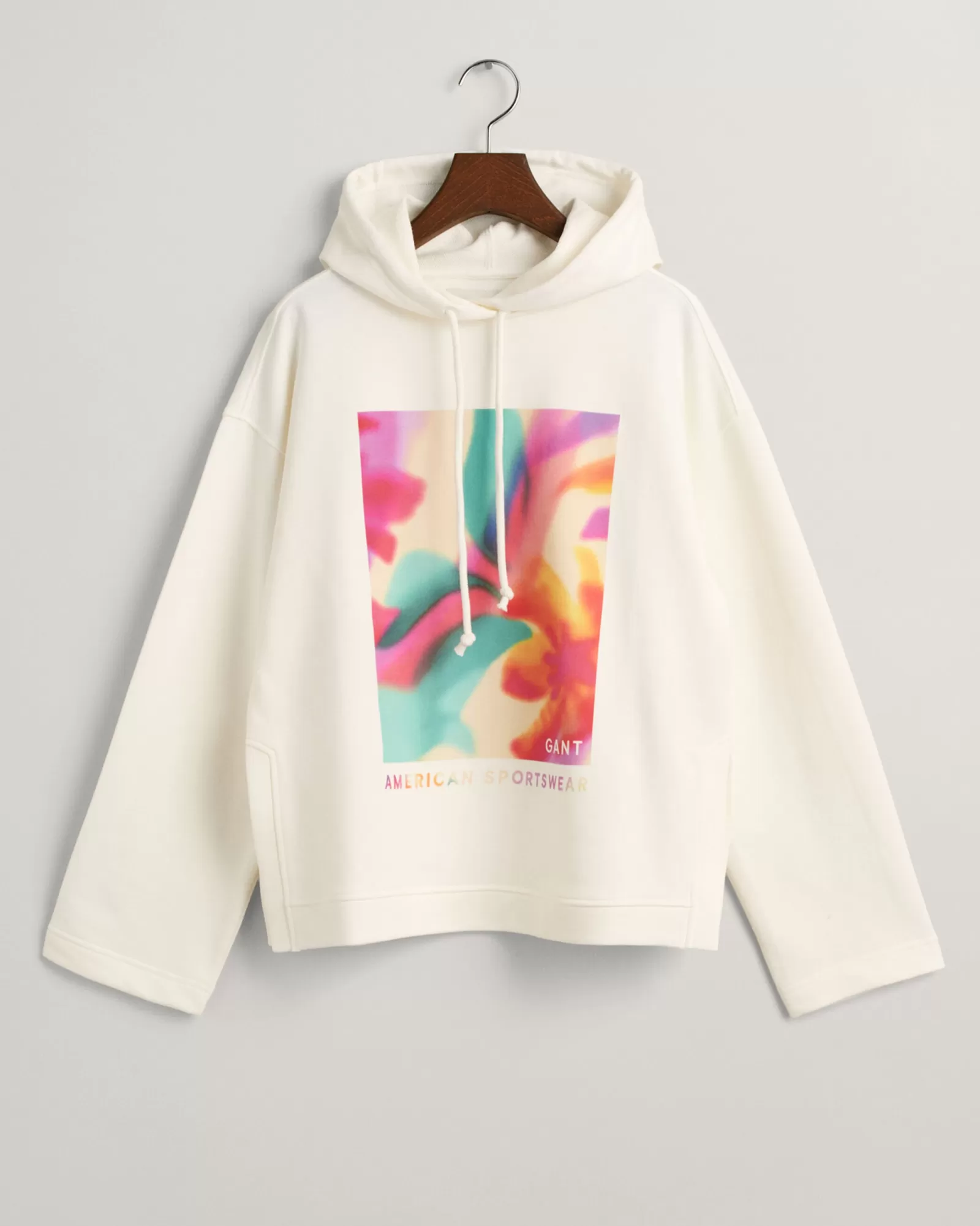 Women GANT Sweatshirts & Hoodies*Floral Graphic Hoodie EGGSHELL