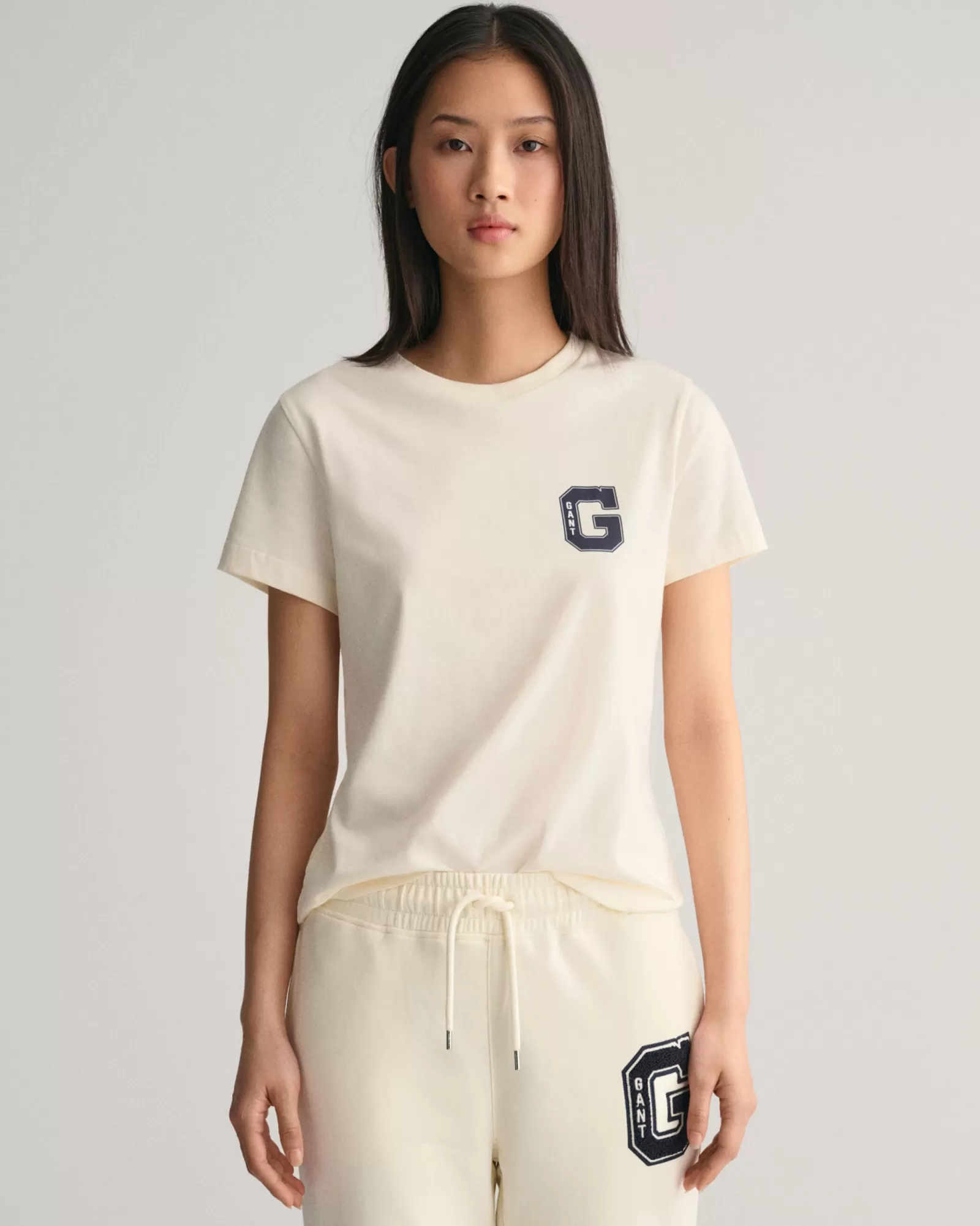 Women GANT T-Shirts & Tops*G Crew Neck T-Shirt CREAM