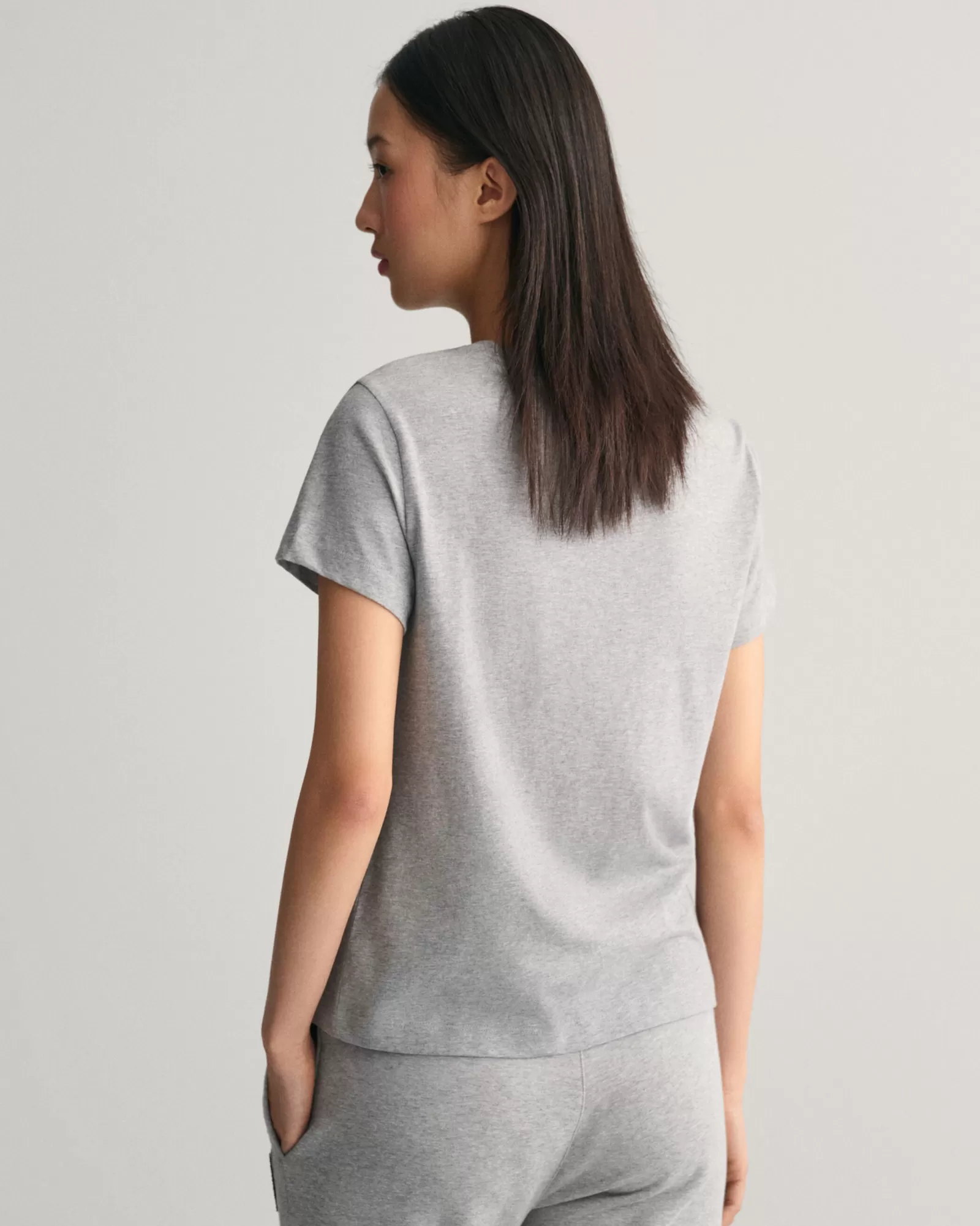 Women GANT T-Shirts & Tops*G Crew Neck T-Shirt GREY MELANGE