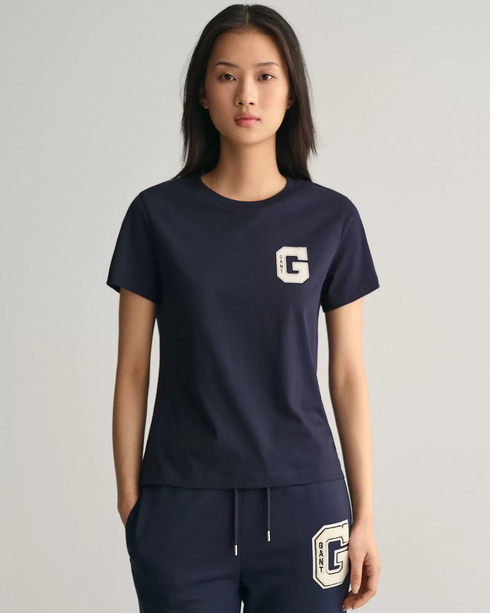 Women GANT T-Shirts & Tops*G Crew Neck T-Shirt EVENING BLUE