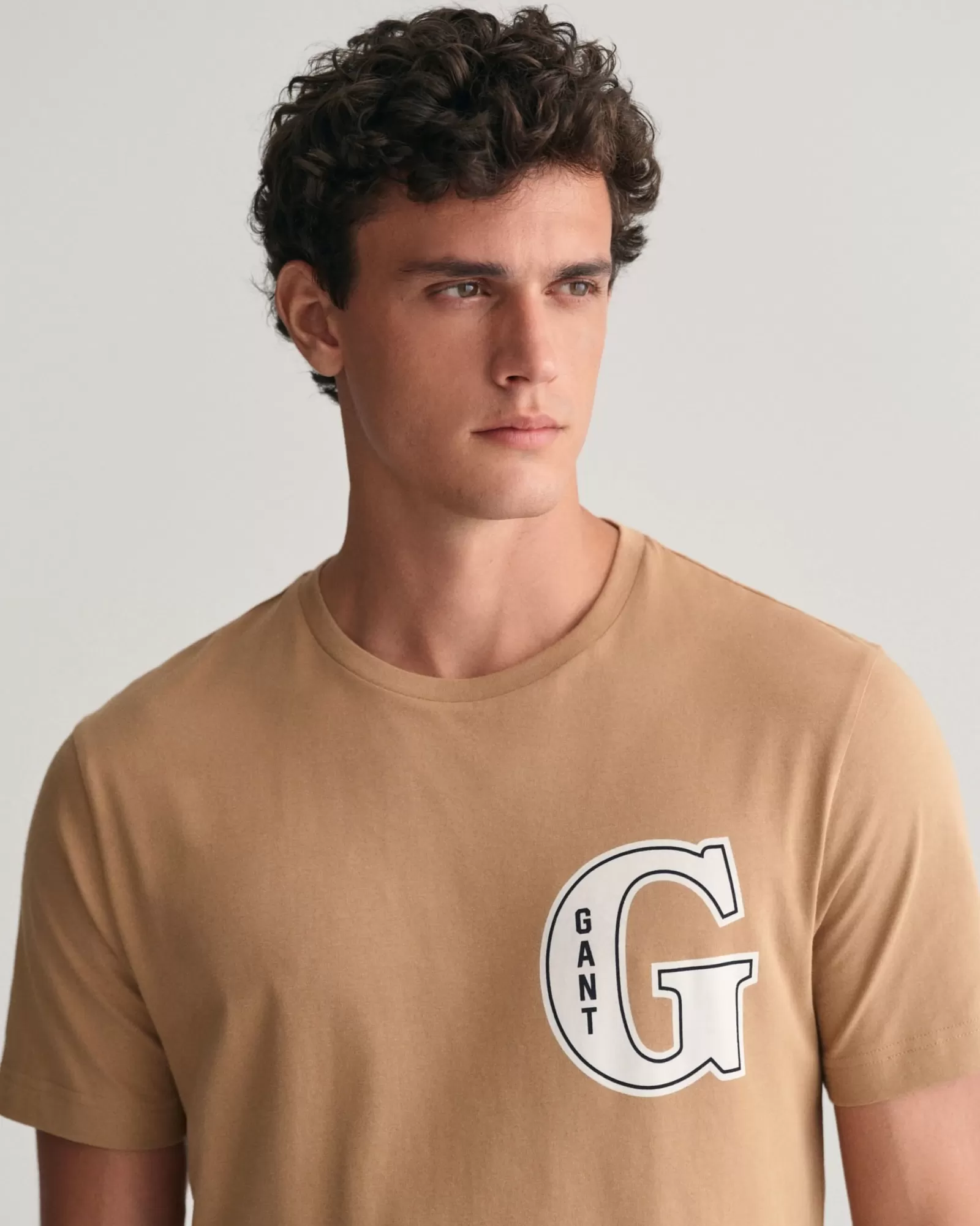 Men GANT T-Shirts*G Graphic T-Shirt WARM KHAKI