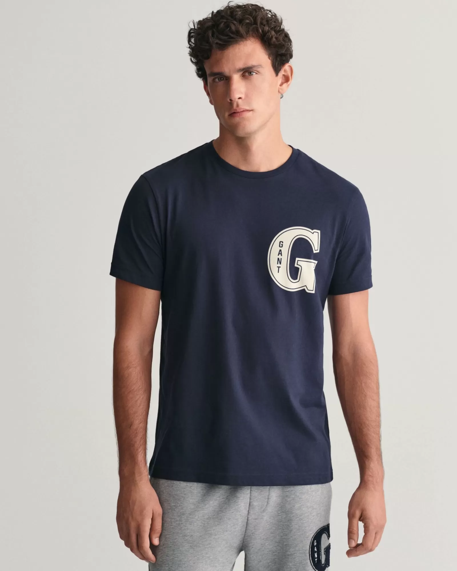 Men GANT T-Shirts*G Graphic T-Shirt EVENING BLUE