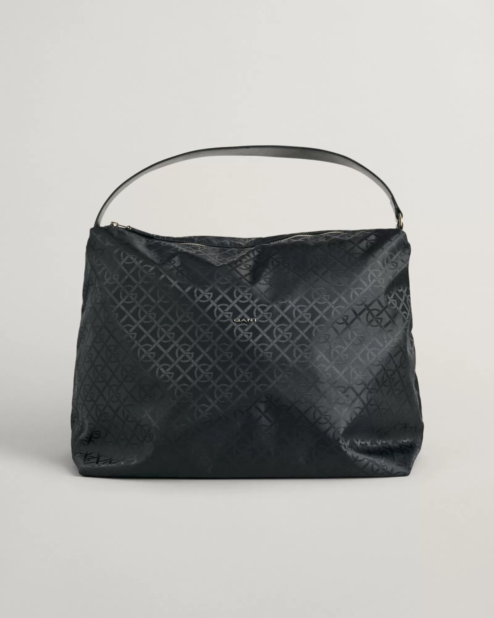 Women GANT Bags*G Patterned Big Shoulder Bag EBONY BLACK