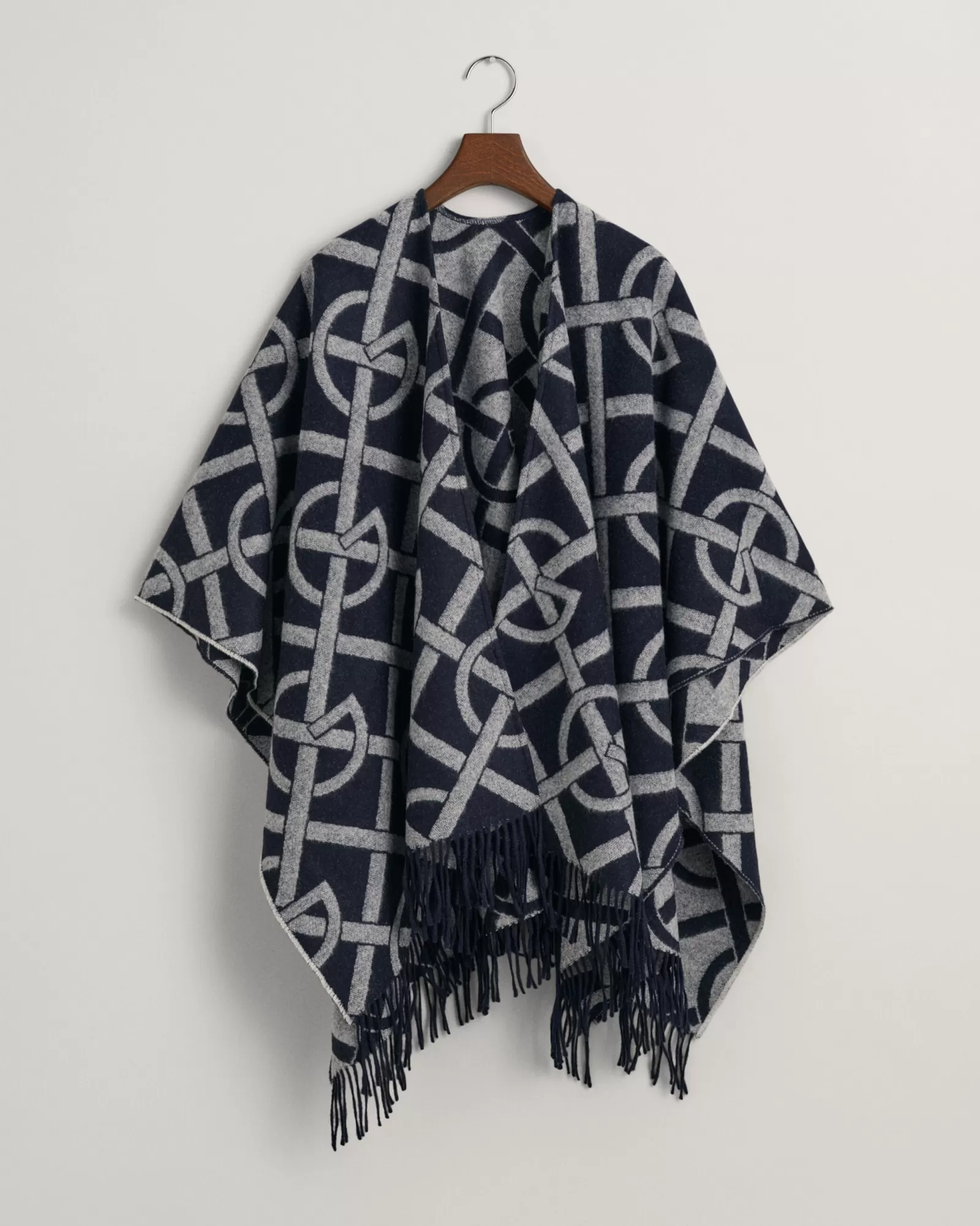 Women GANT Scarves*G Patterned Poncho EVENING BLUE