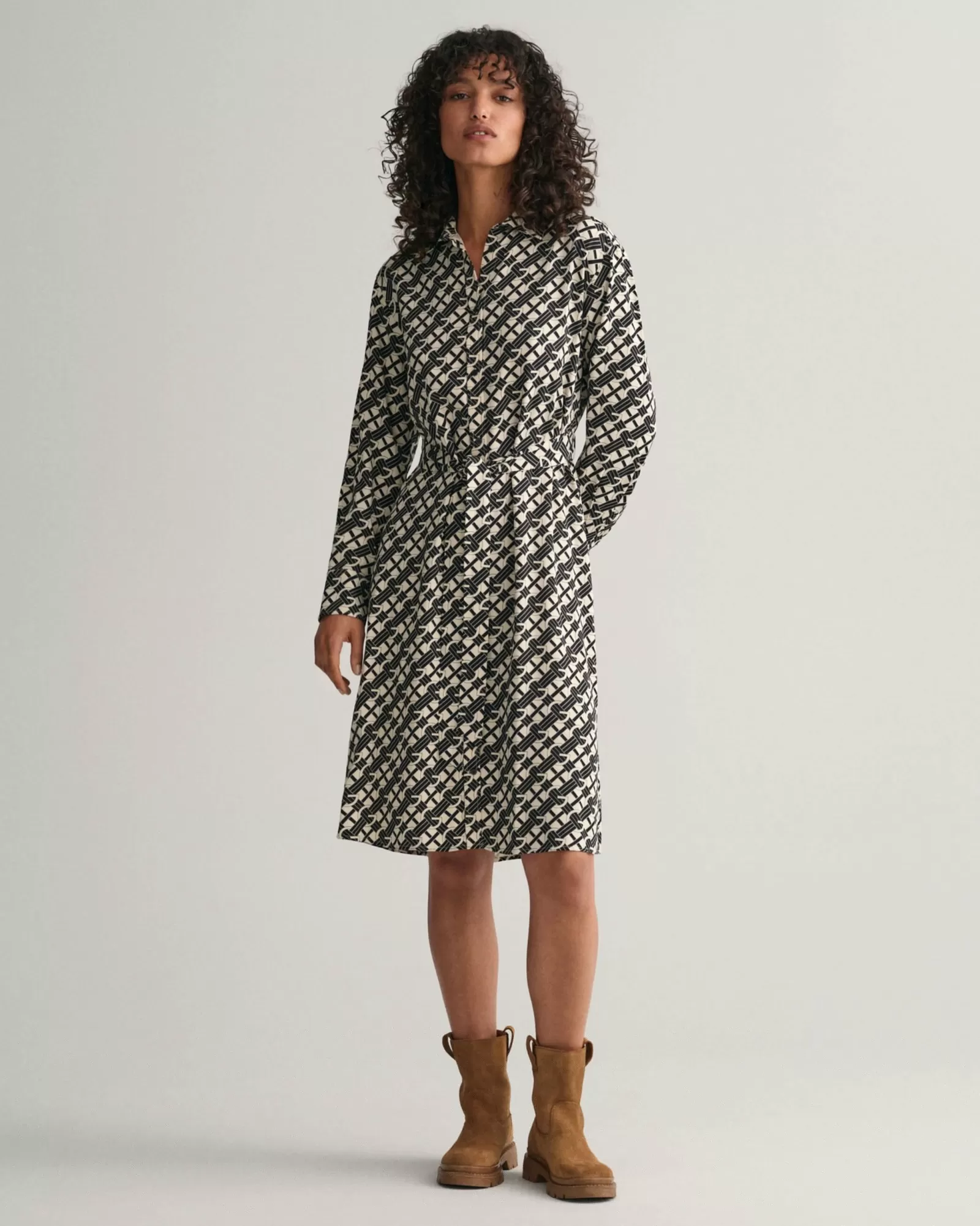 Women GANT Dresses*G Patterned Shirt Dress LINEN