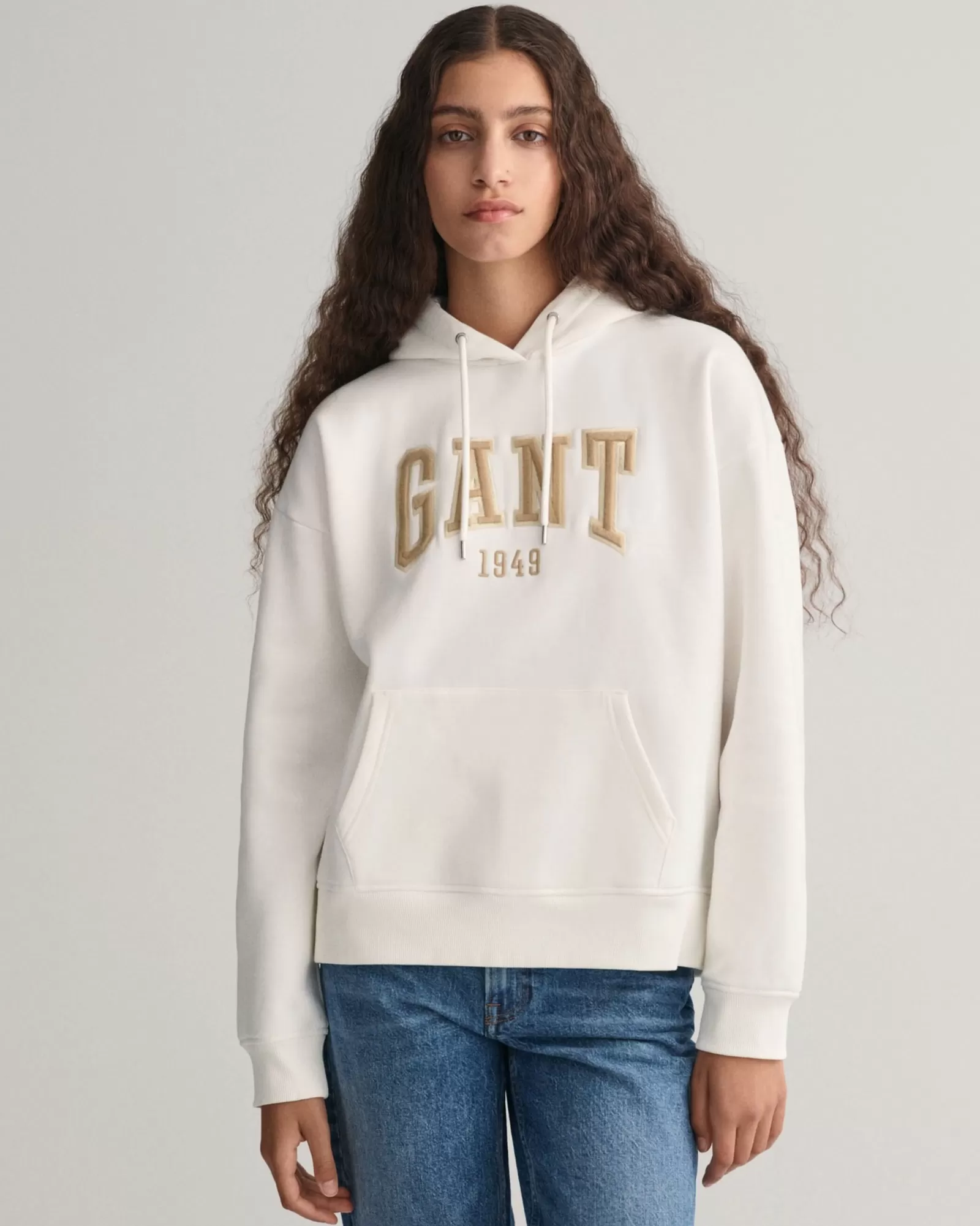 Women GANT Sweatshirts & Hoodies* Graphic Hoodie EGGSHELL