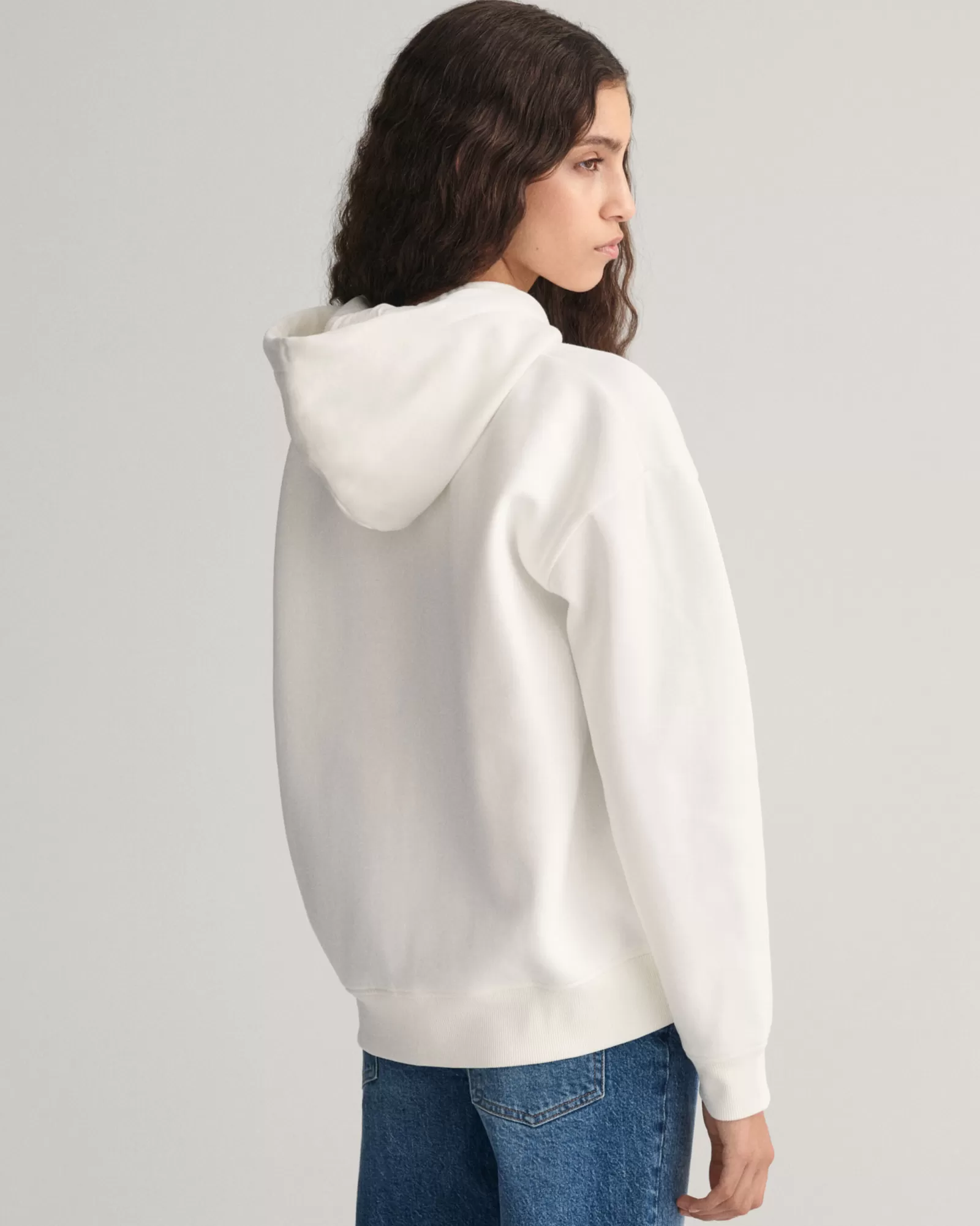 Women GANT Sweatshirts & Hoodies* Graphic Hoodie EGGSHELL