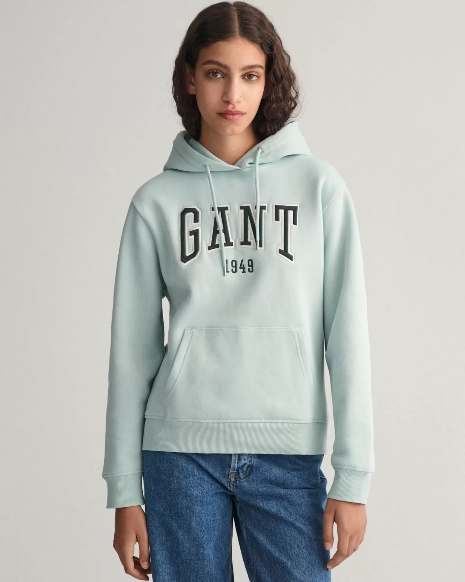 Women GANT Sweatshirts & Hoodies* Graphic Hoodie DUSTY TURQUOISE