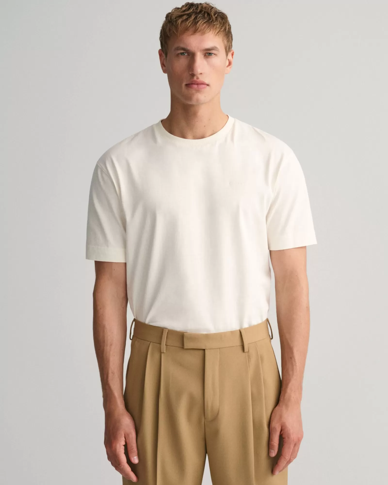 Men GANT T-Shirts* Icon T-shirt CREAM