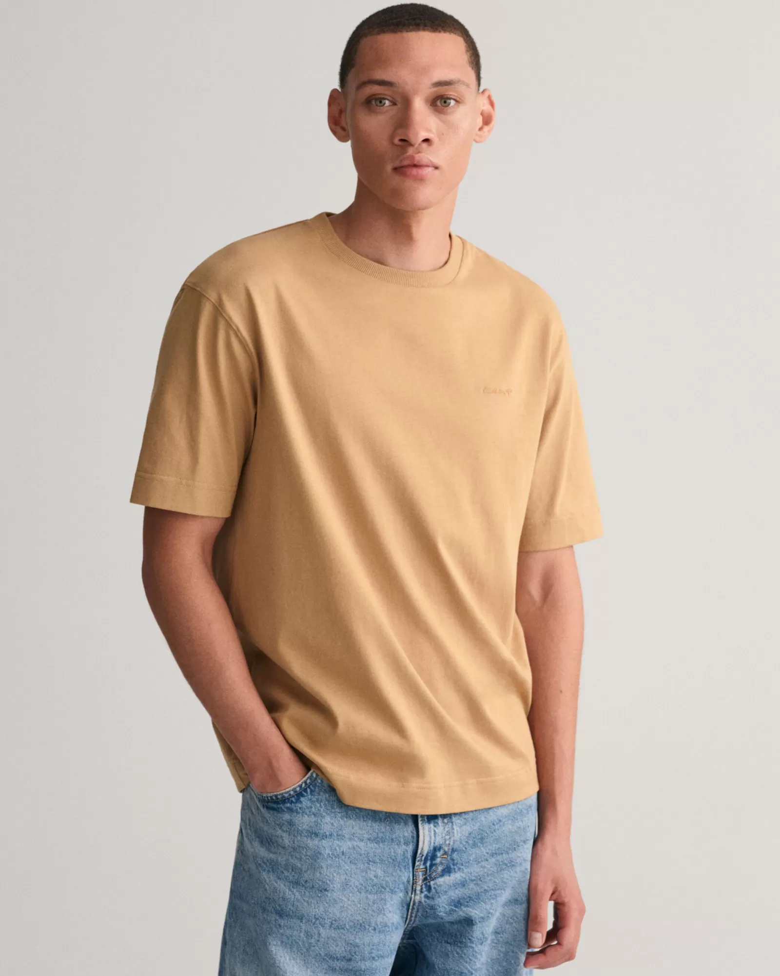 Men GANT T-Shirts* Icon T-shirt WHEAT BEIGE