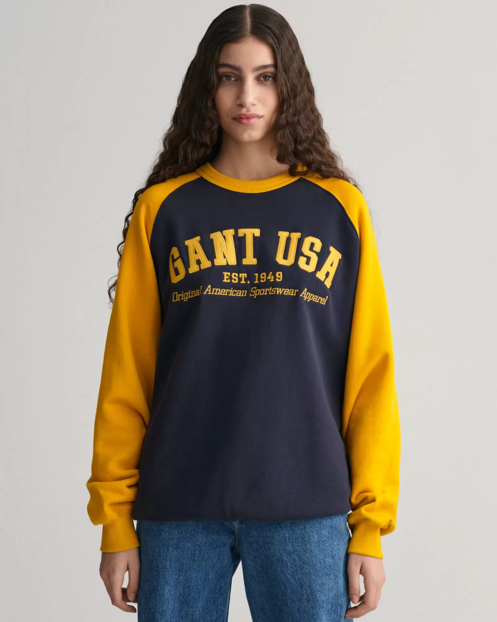 Women GANT Sweatshirts & Hoodies* USA Crew Neck Sweatshirt EVENING BLUE