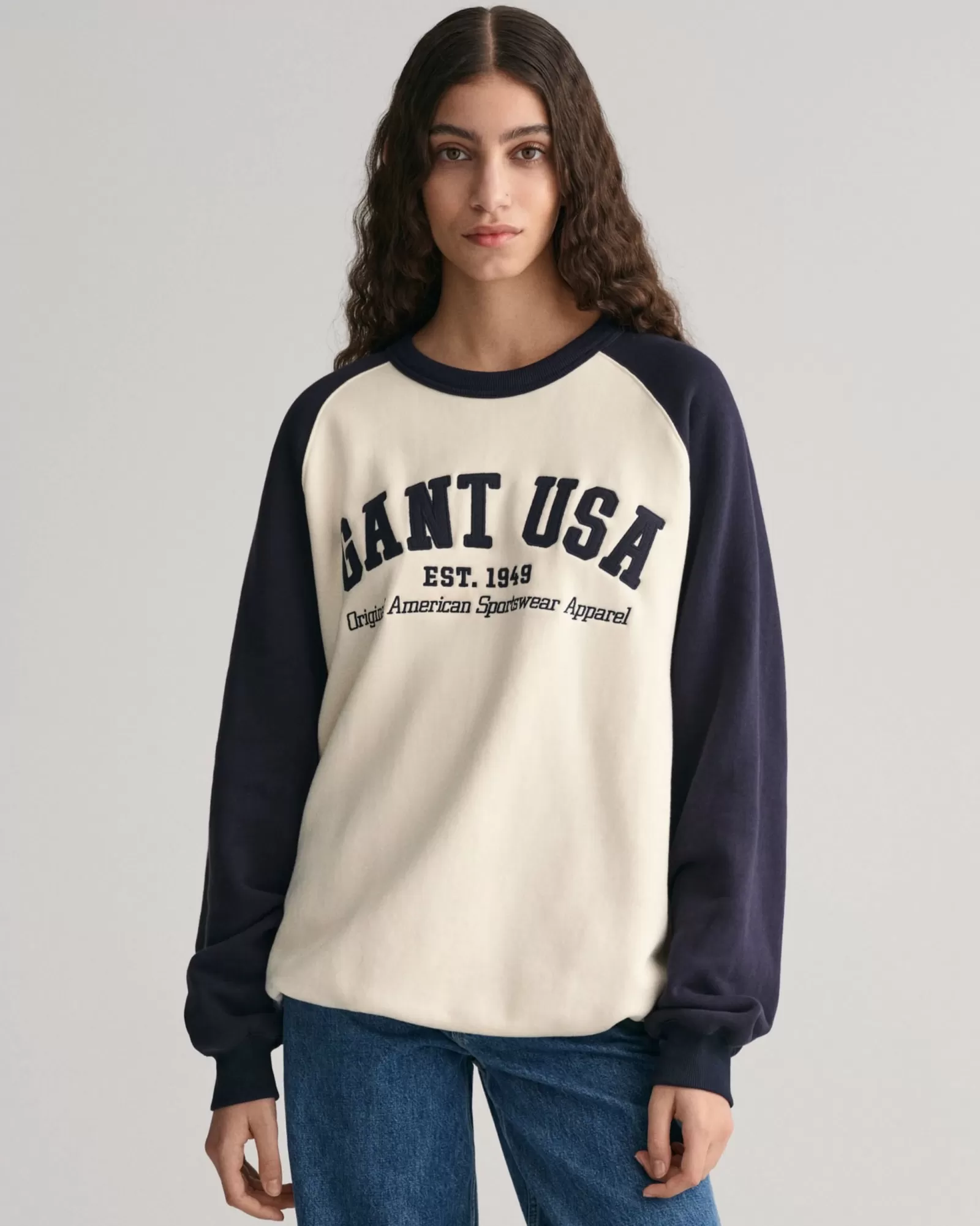 Women GANT Sweatshirts & Hoodies* USA Crew Neck Sweatshirt CREAM