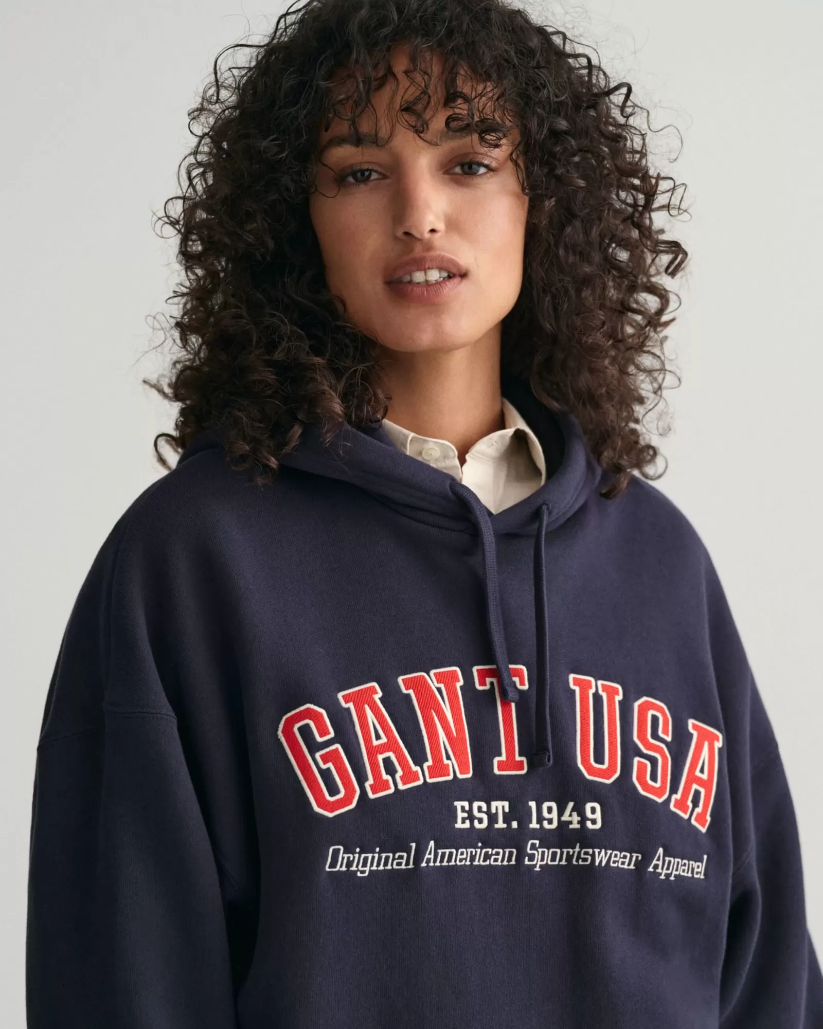 Women GANT Sweatshirts & Hoodies* USA Hoodie EVENING BLUE