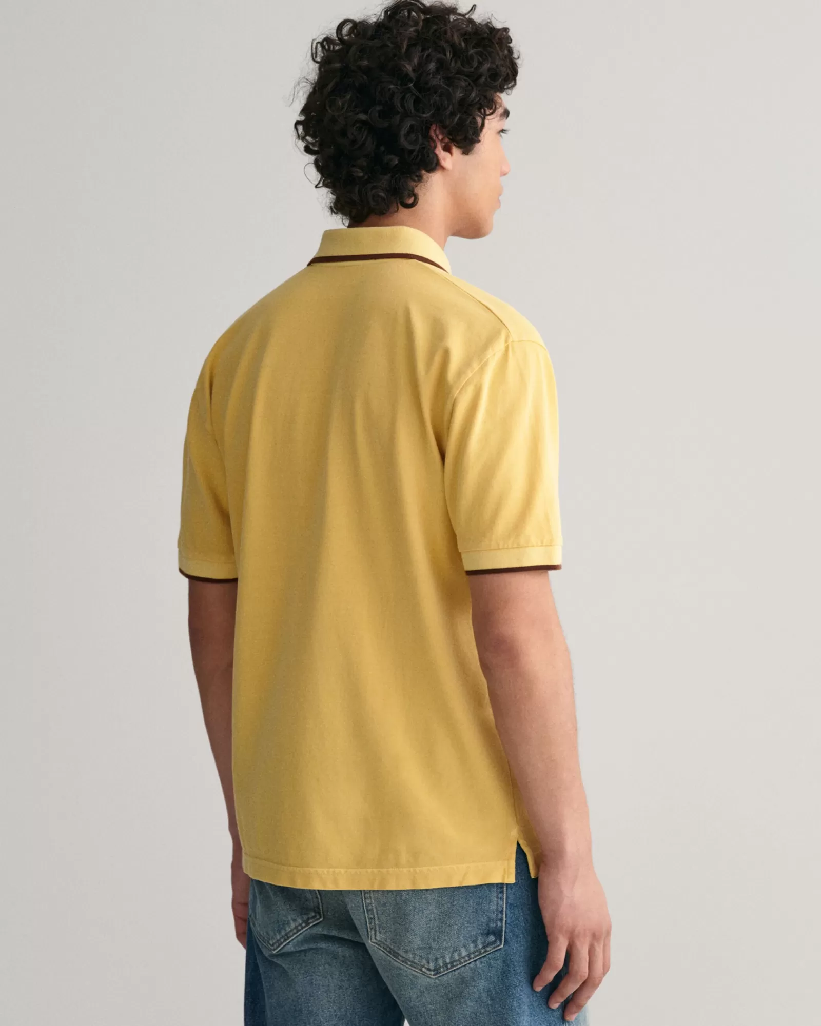 Men GANT Polos & Heavy Ruggers* USA Piqué Polo Shirt LIGHT MUSTARD YELLOW