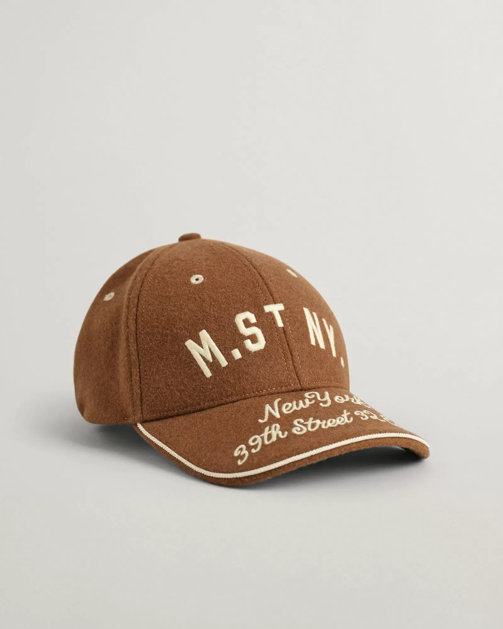 Women GANT Beanies & Hats* Varsity Melton Cap ROASTED WALNUT