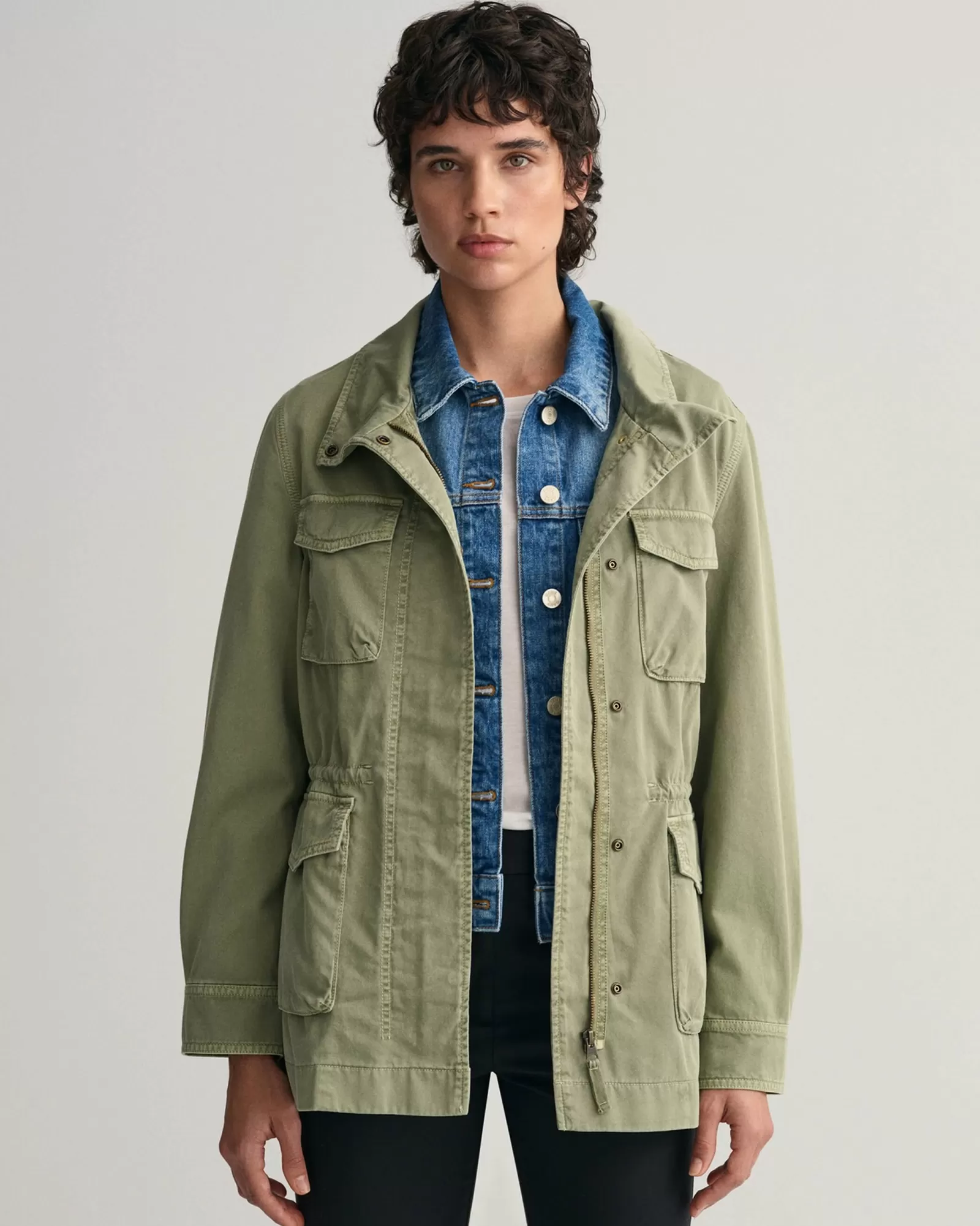 Women GANT Jackets & Coats*Garment-Dyed Field Jacket OIL GREEN