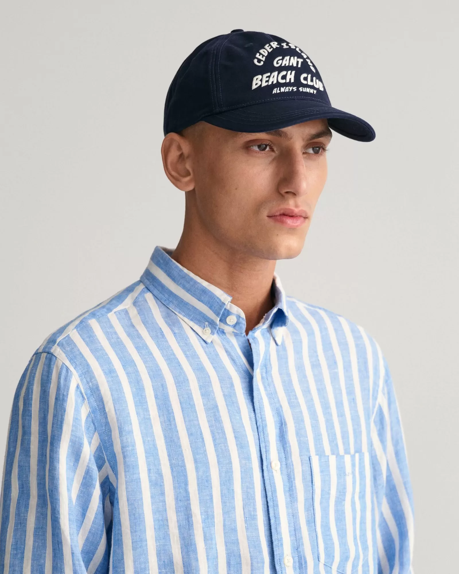 Men GANT Caps*Graphic Cotton Twill Cap EVENING BLUE