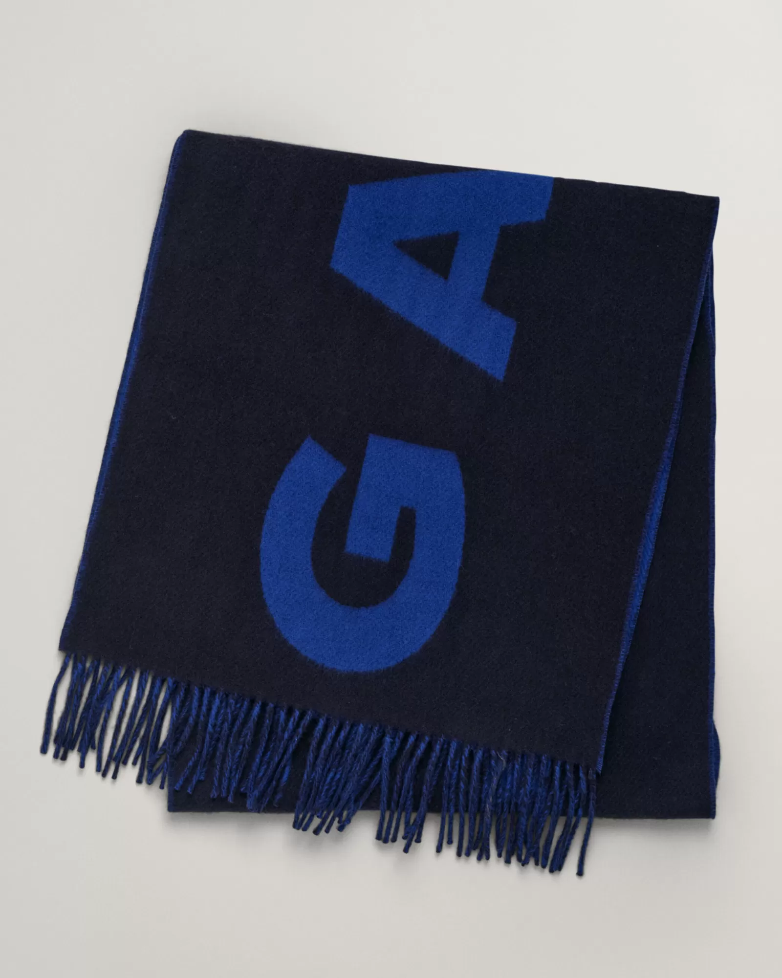 Men GANT Scarves*Graphic Jacquard Woven Scarf EVENING BLUE