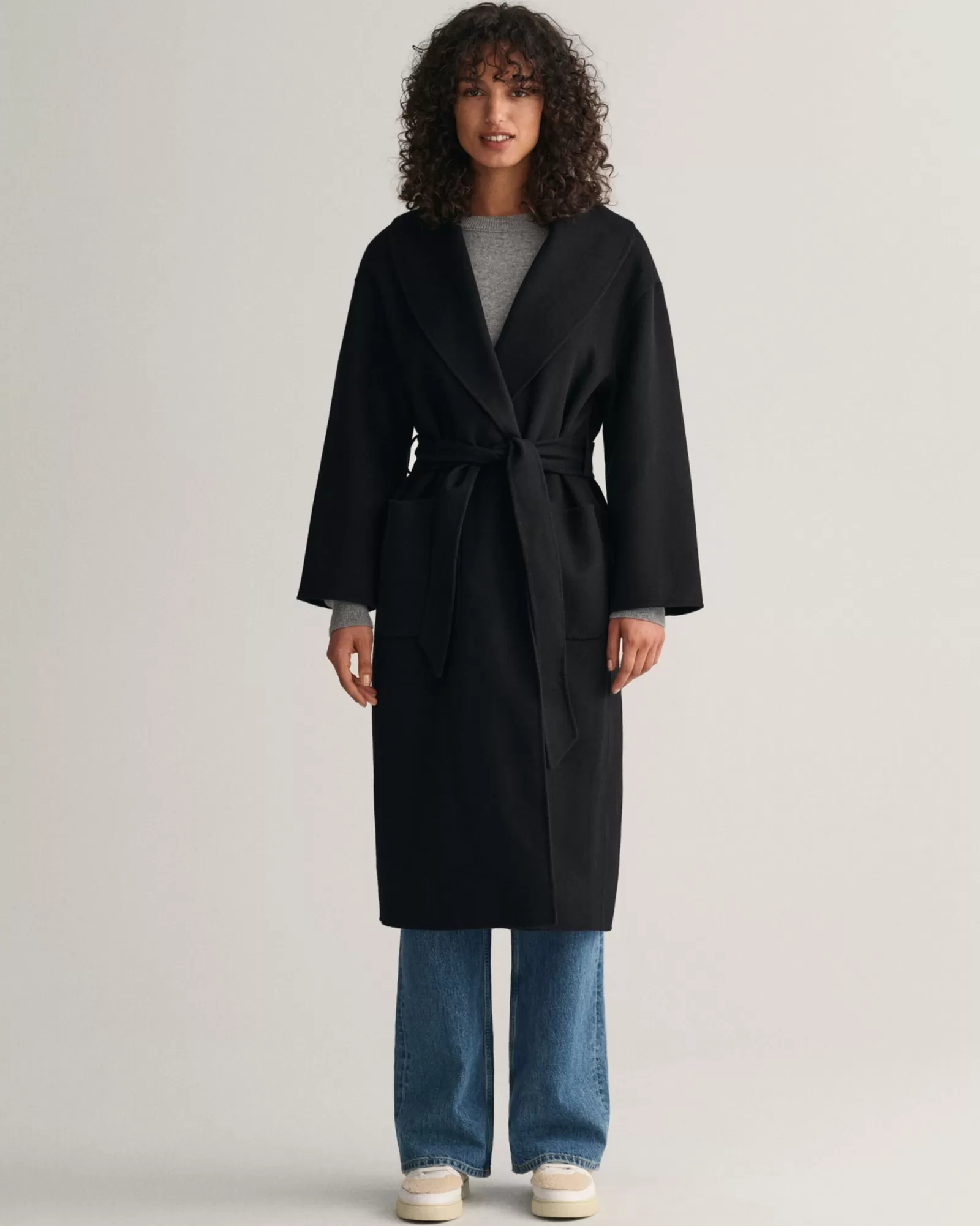 Women GANT Jackets & Coats*Handstitched Belted Coat EBONY BLACK