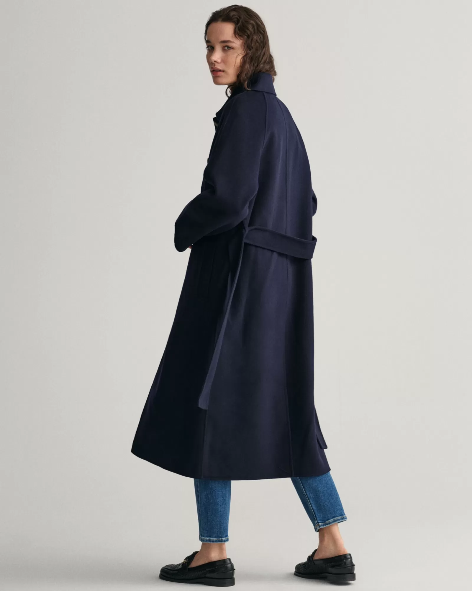 Women GANT Jackets & Coats*Handstitched Car Coat EVENING BLUE