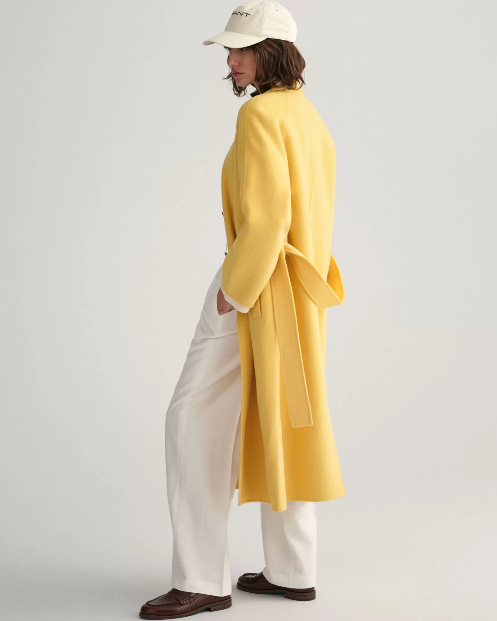 Women GANT Jackets & Coats*Handstitched Car Coat DUSTY YELLOW