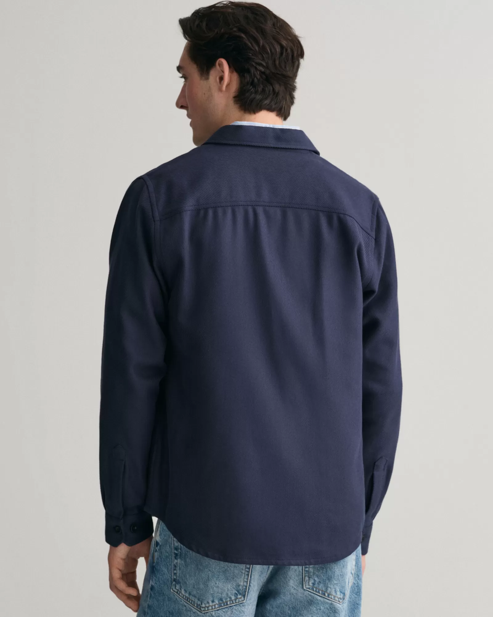 Men GANT Shirts*Heavy Twill Overshirt MARINE