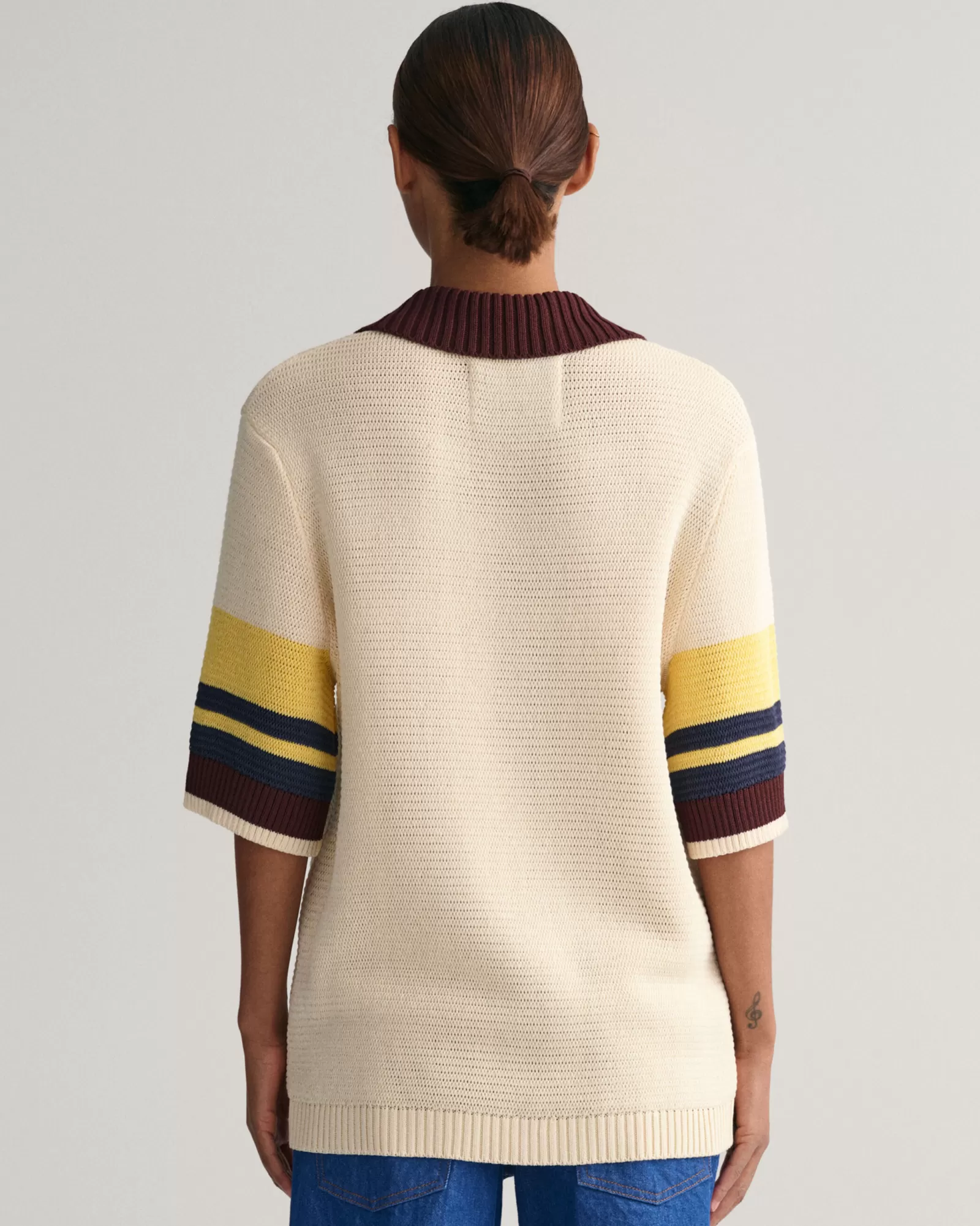 Women GANT Knitwear | Polos & Ruggers*Knitted Polo Shirt LINEN