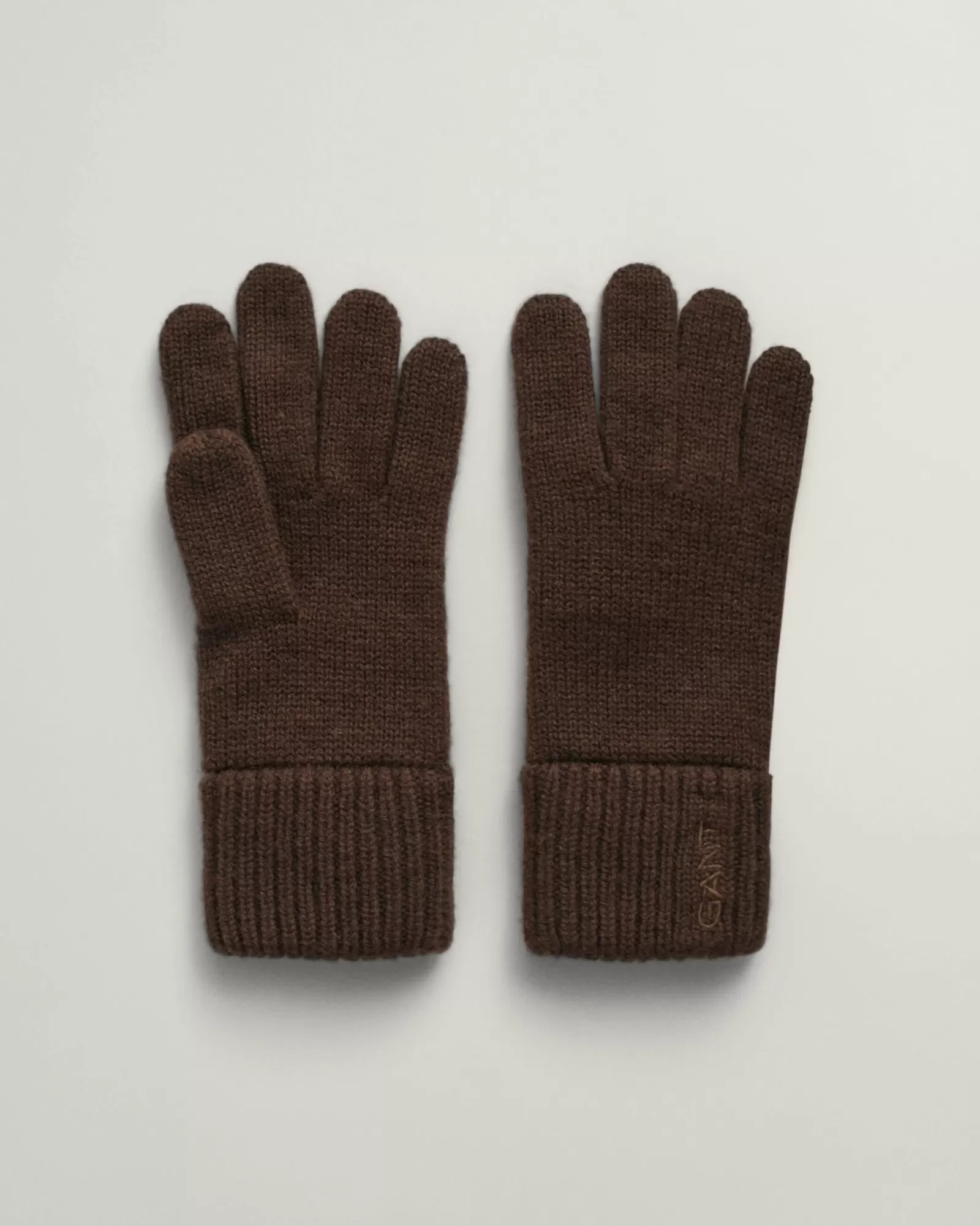 Women GANT Gloves*Knitted Wool Gloves RICH BROWN