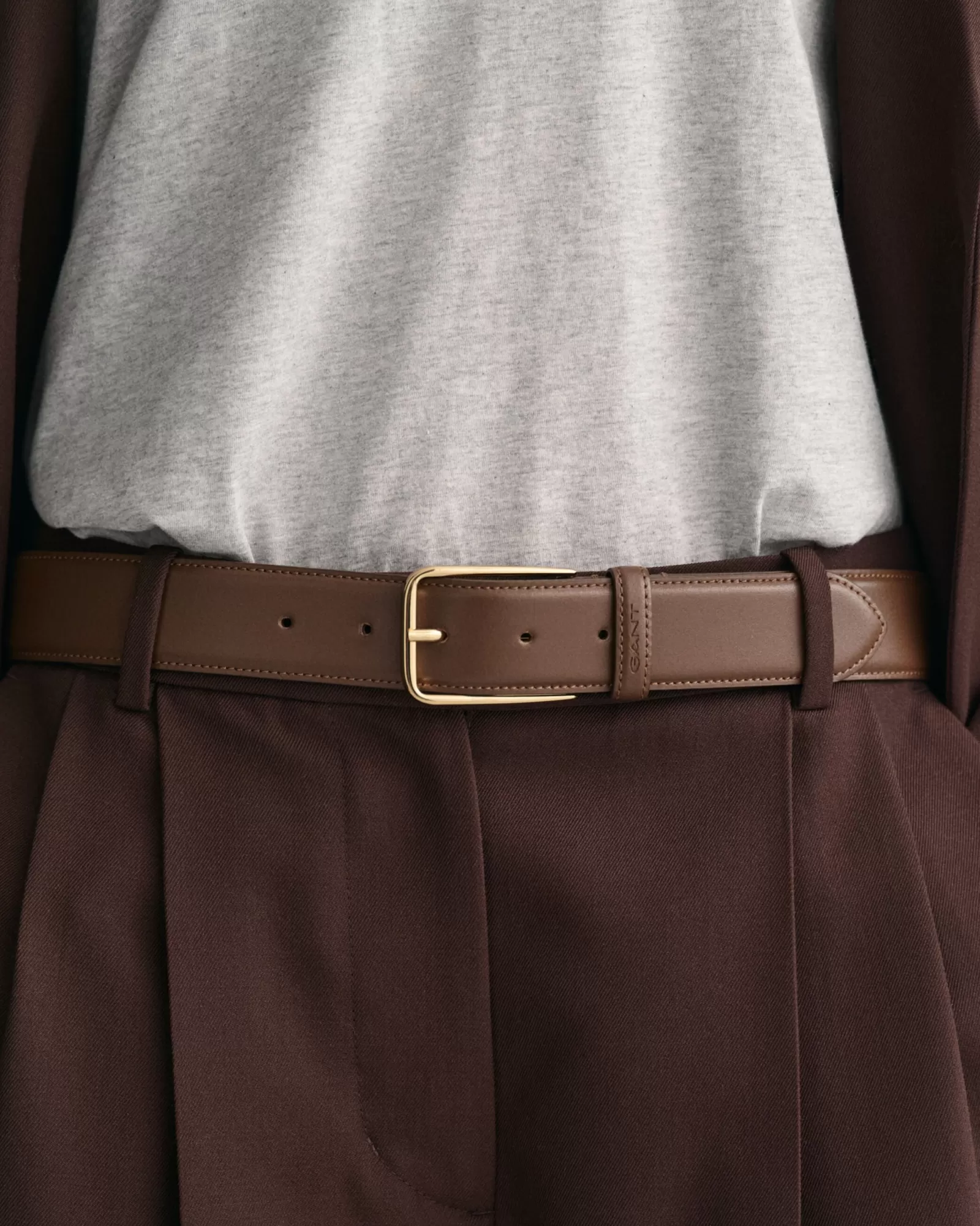 Women GANT Belts*Leather Belt WEATHERED BROWN