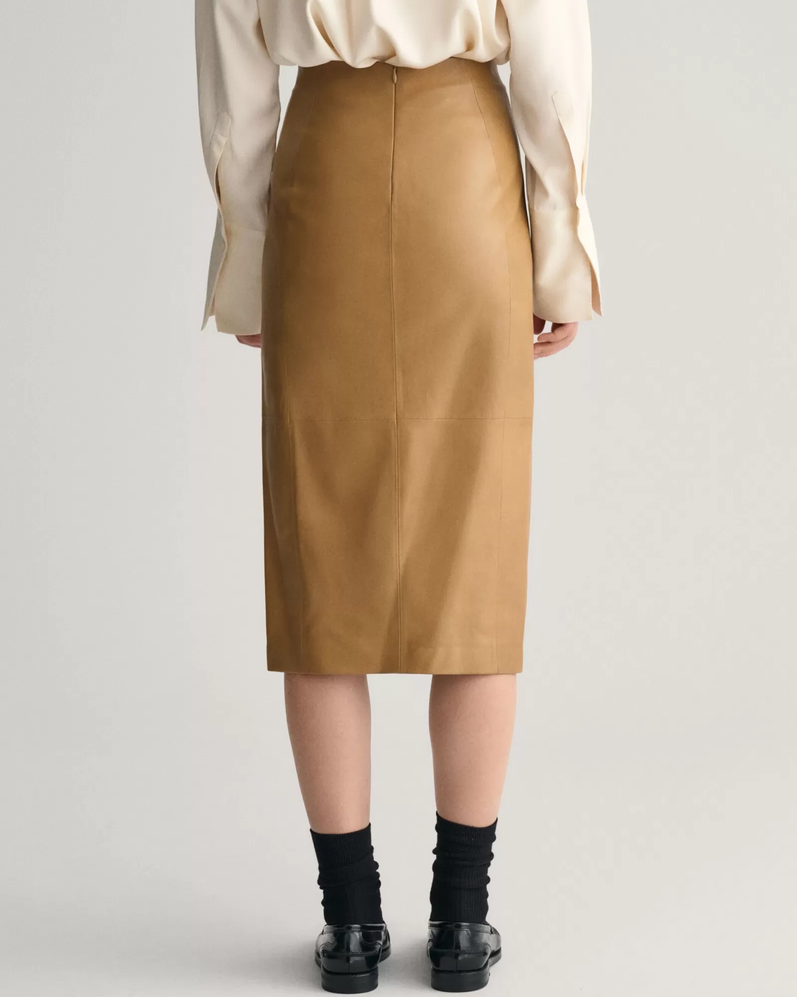 Women GANT Skirts*Leather Pencil Skirt TAN