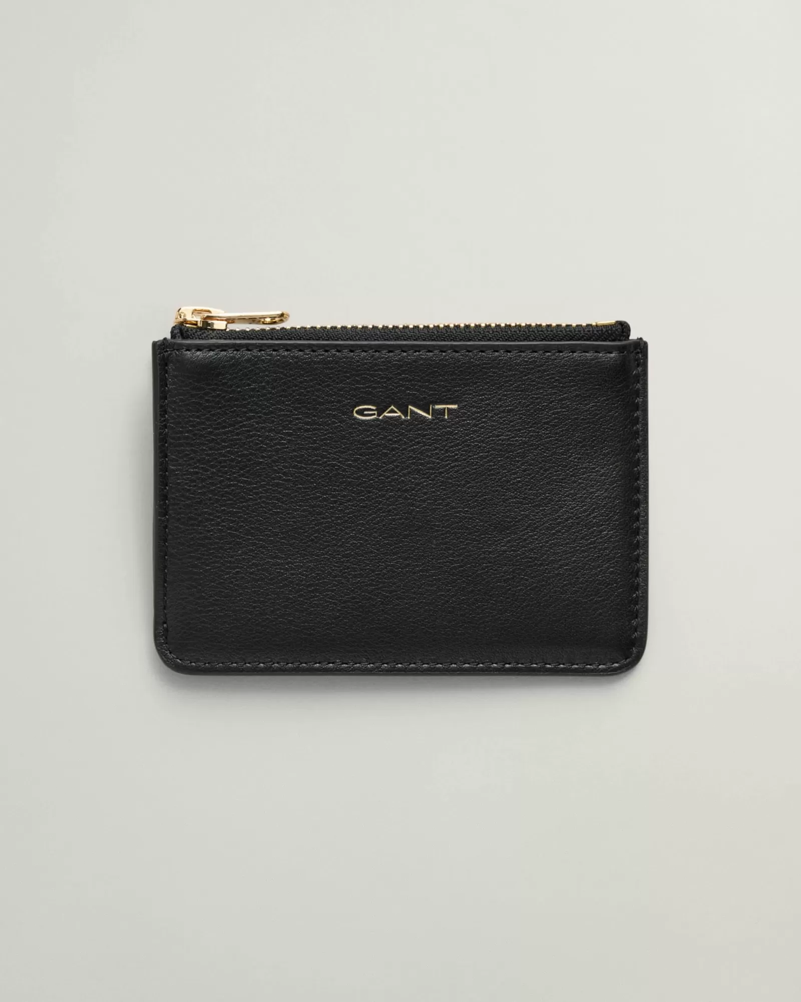 Women GANT Bags*Leather Zip Pouch BLACK