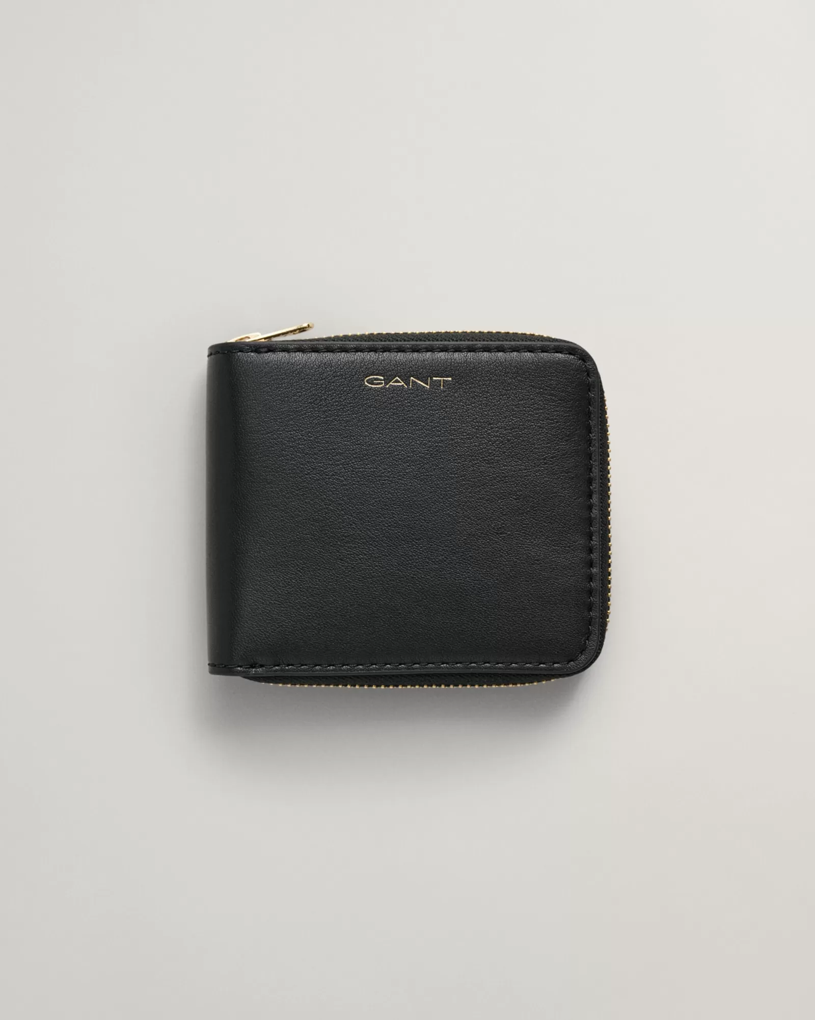 Women GANT Bags*Leather Zip Wallet BLACK