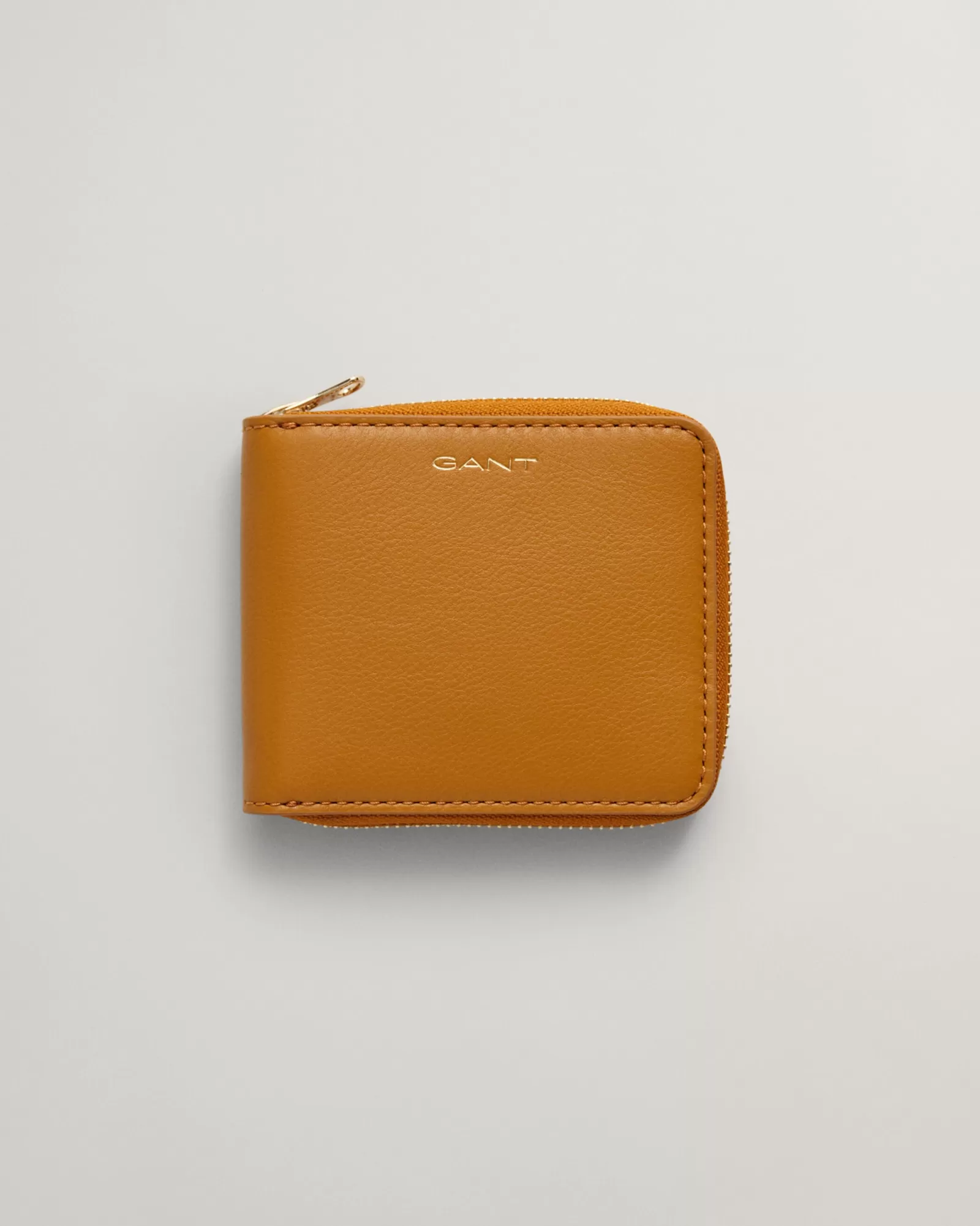 Women GANT Bags*Leather Zip Wallet CINNAMON BROWN