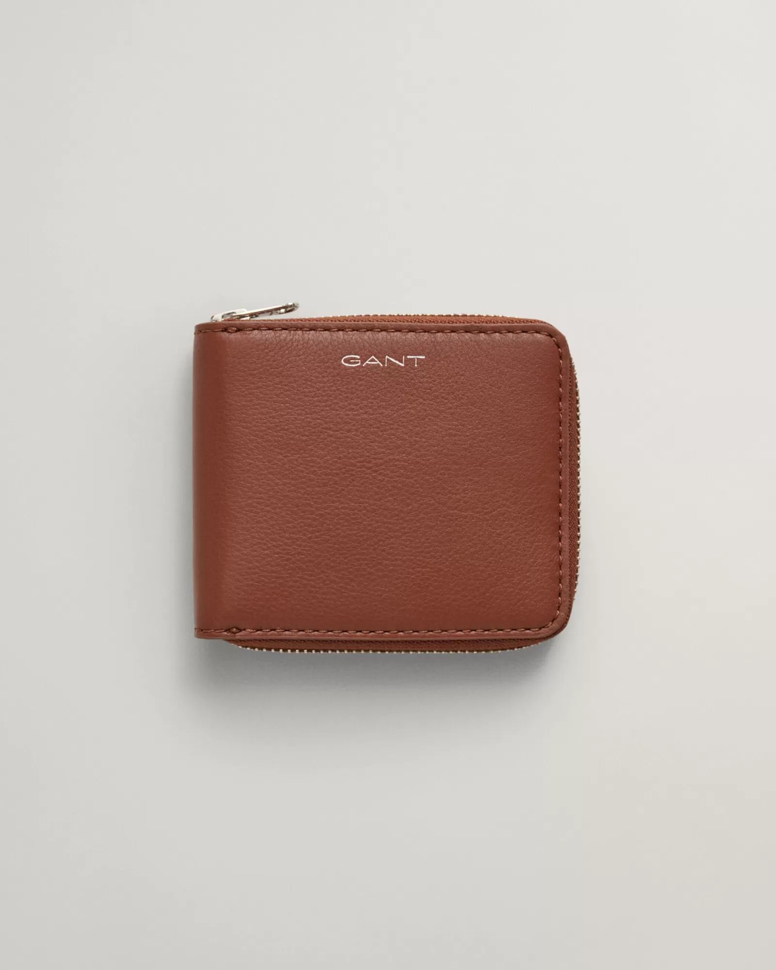 Men GANT Bags*Leather Zip Wallet CLAY BROWN