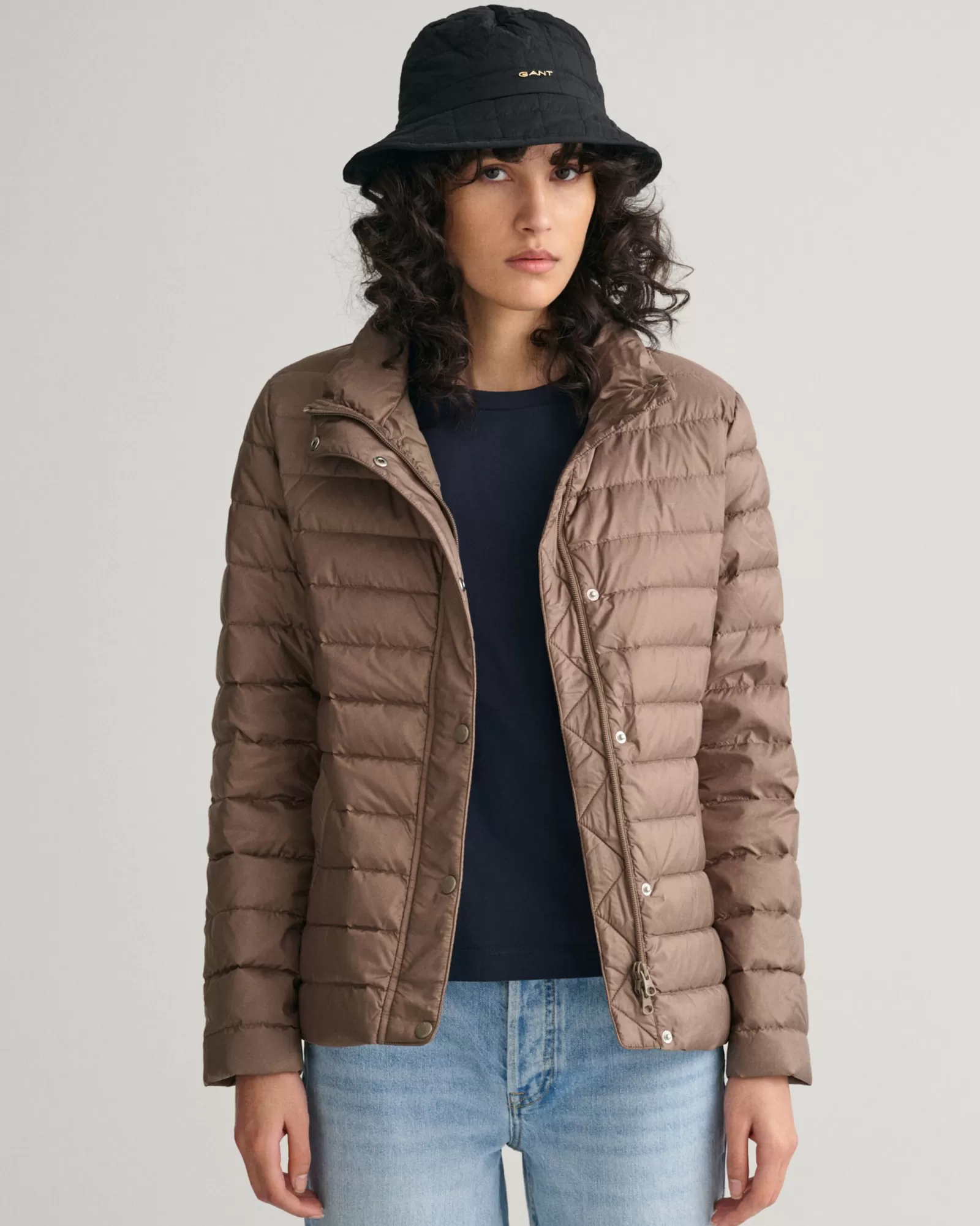 Women GANT Jackets & Coats*Light Down Jacket DESERT BROWN