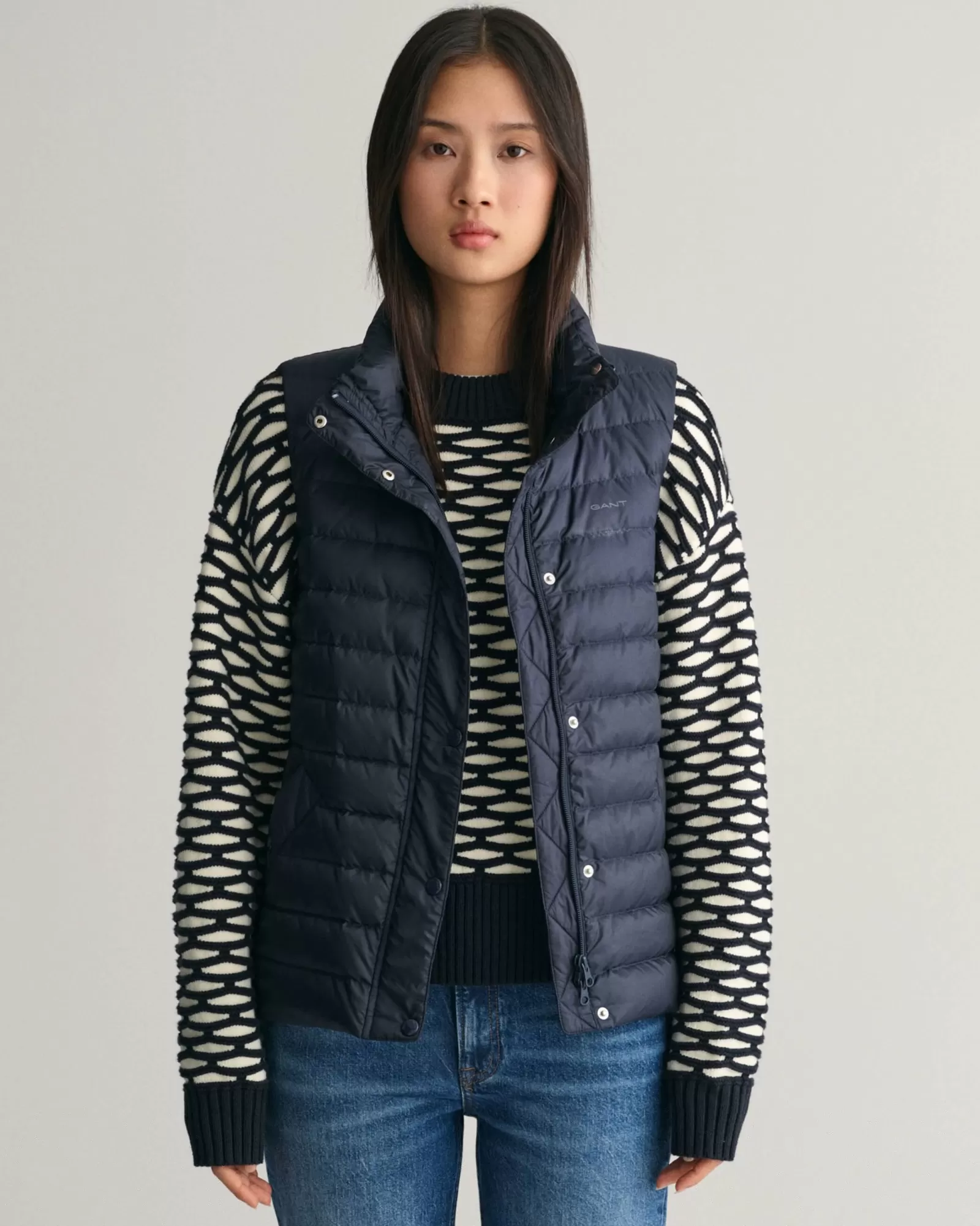 Women GANT Jackets & Coats*Light Down Vest EVENING BLUE