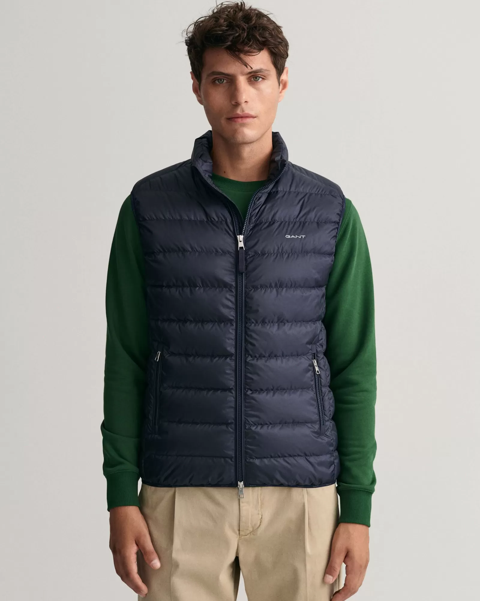 Men GANT Jackets & Coats*Light Down Vest EVENING BLUE