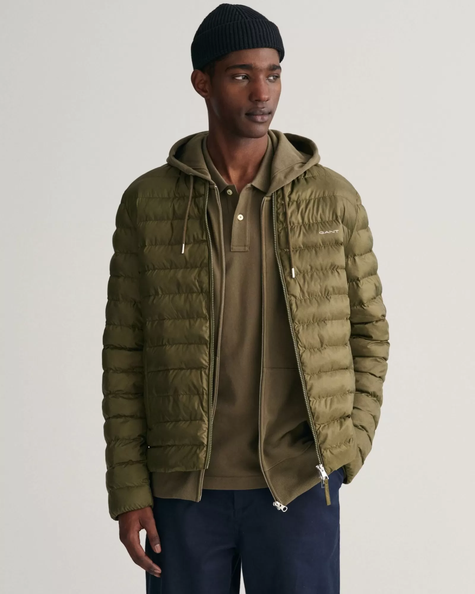 Men GANT Jackets & Coats*Light Padded Bomber Jacket JUNIPER GREEN