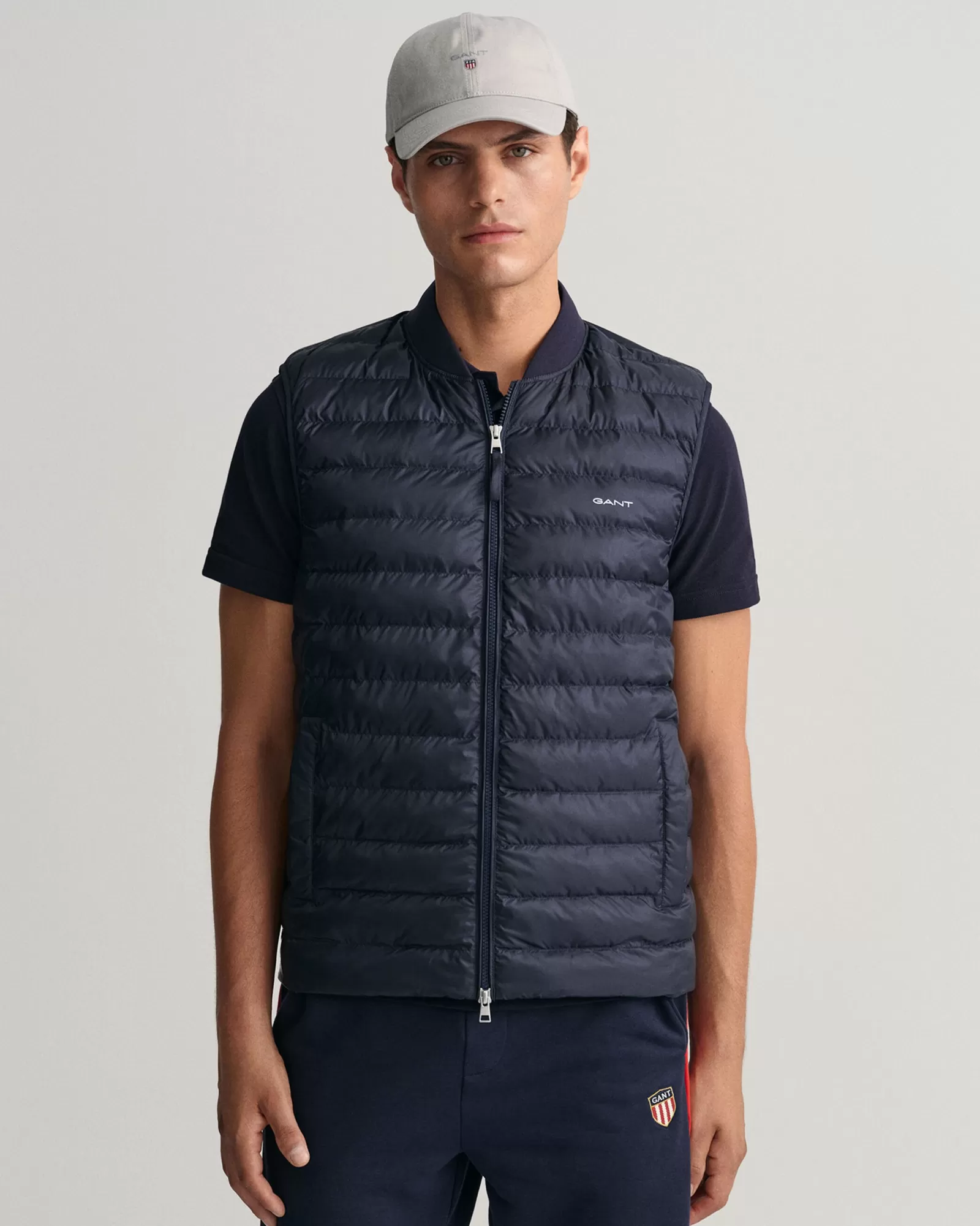 Men GANT Jackets & Coats*Light Padded Bomber Vest EVENING BLUE