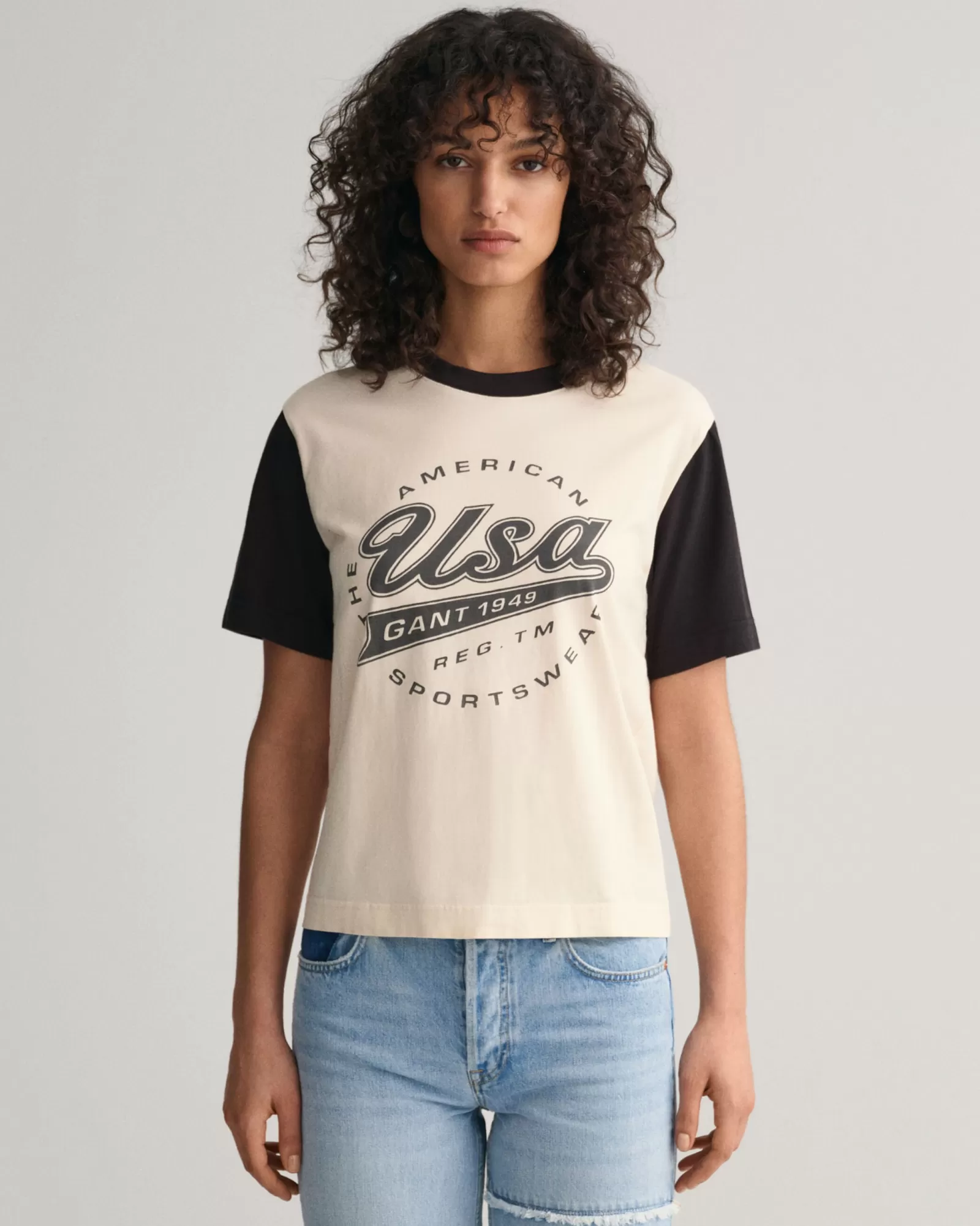 Women GANT T-Shirts & Tops*Logo Color Block T-Shirt LINEN