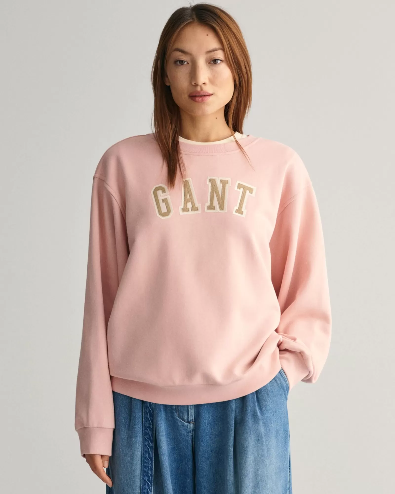 Women GANT Sweatshirts & Hoodies*Logo Crew Neck Sweatshirt DUSTY ROSE