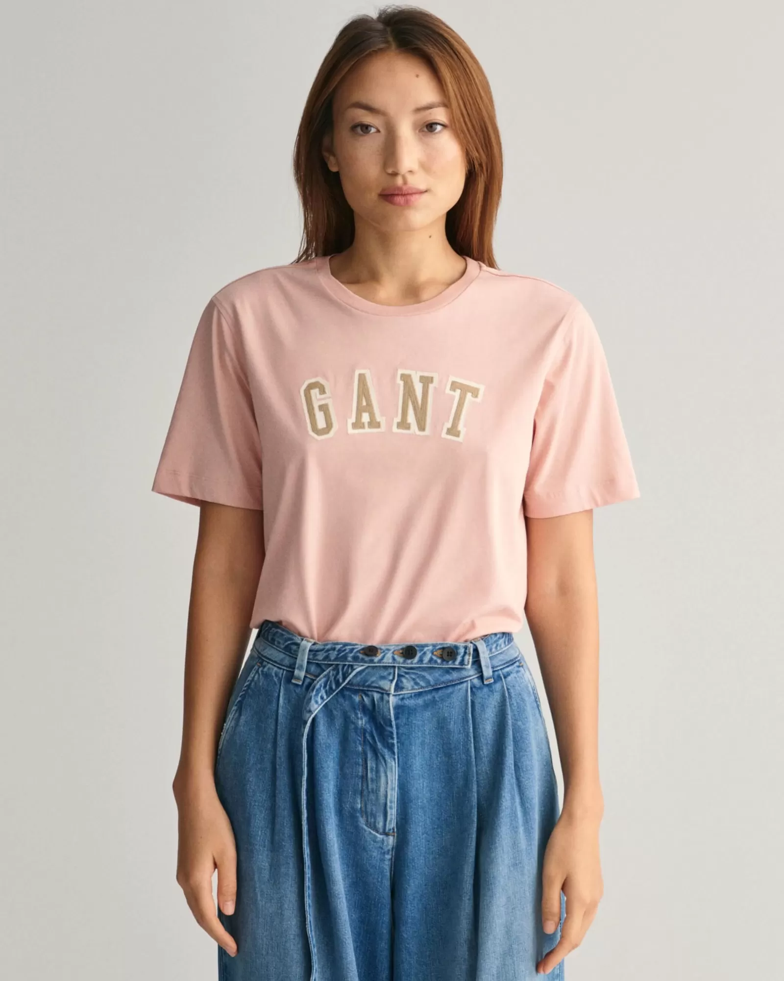 Women GANT T-Shirts & Tops*Logo Crew Neck T-Shirt DUSTY ROSE