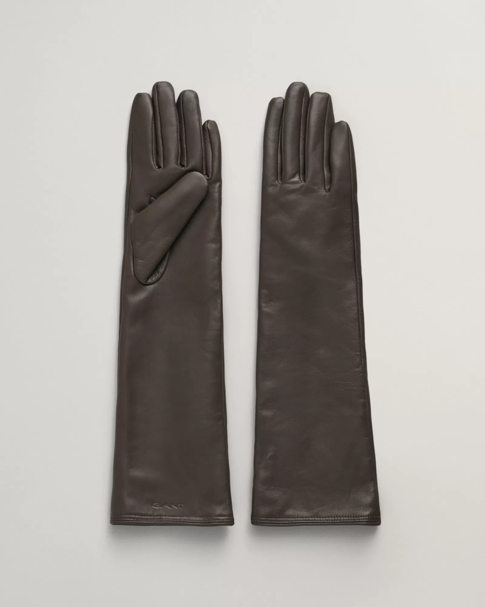 Women GANT Gloves*Long Leather Gloves RICH BROWN