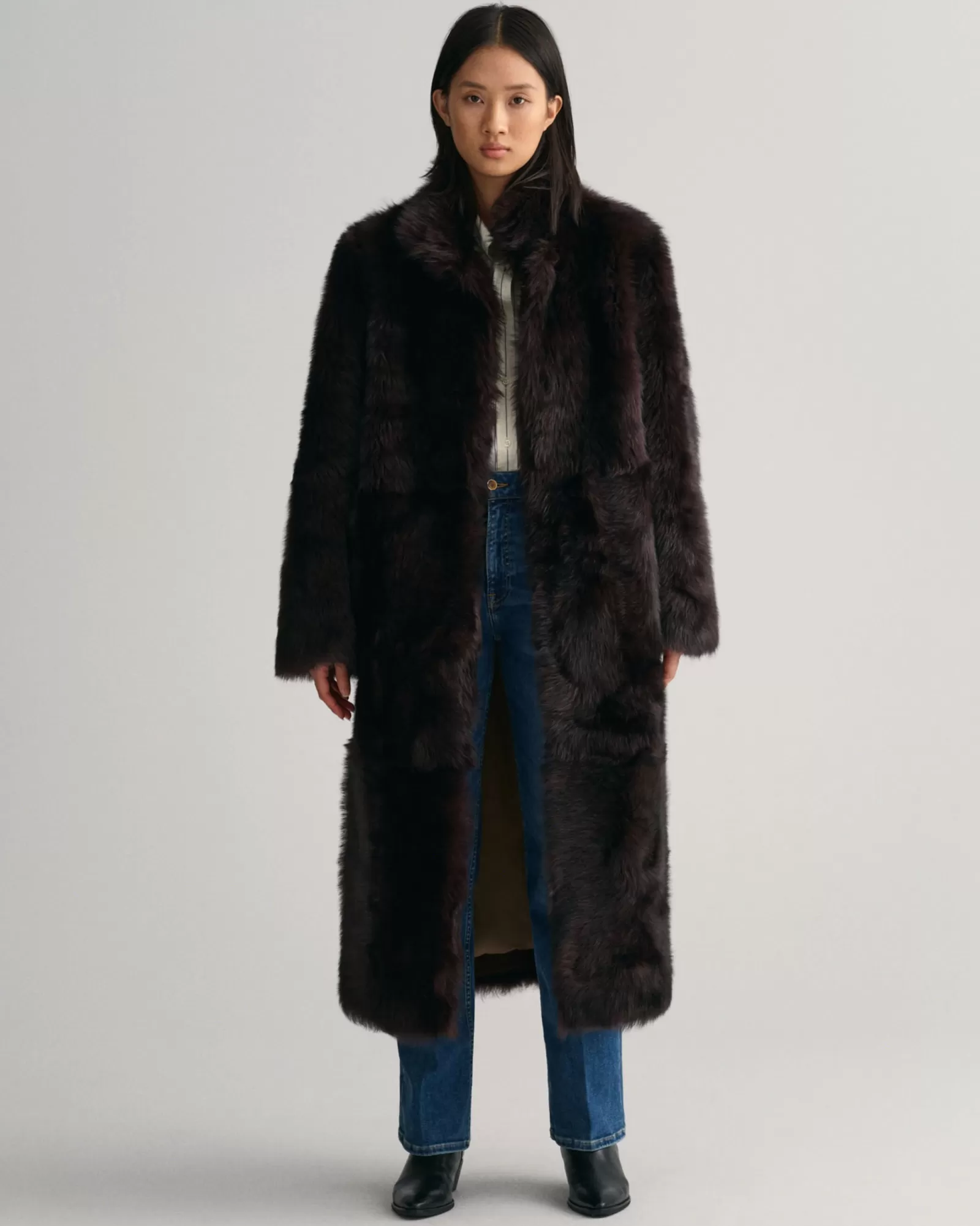 Women GANT Jackets & Coats*Long Shearling Coat RICH BROWN